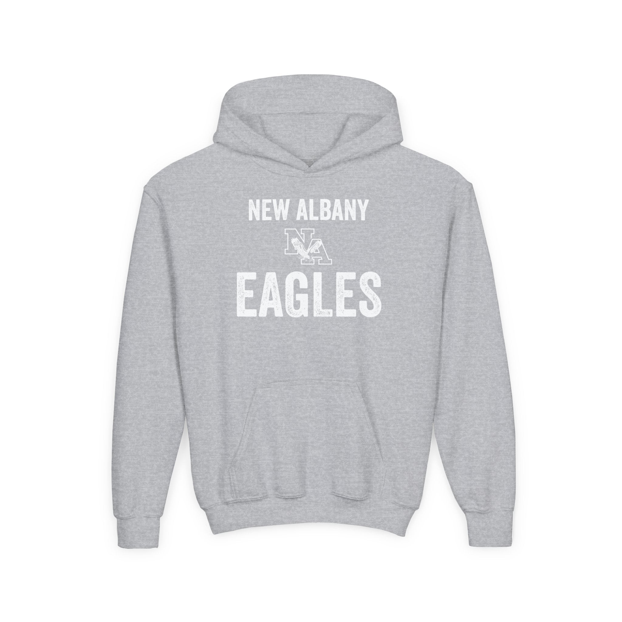 Youth Vintage Distressed New Albany Eagles Graphic Hoodie