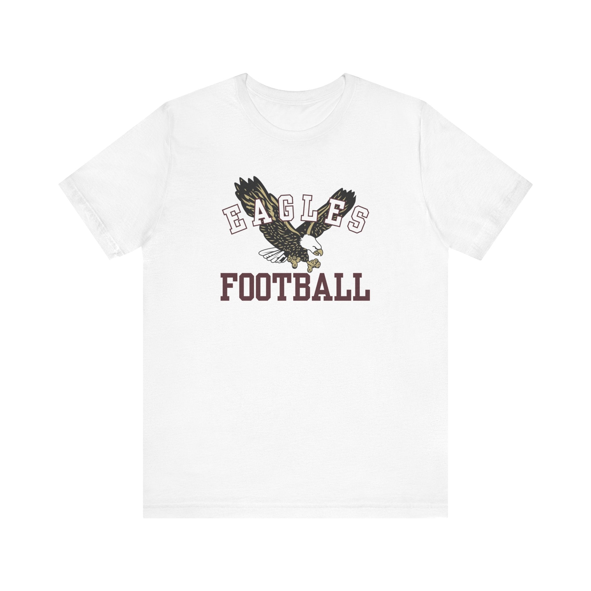Adult Unisex Flying Football Eagle Graphic Short Sleeve Soft Tee