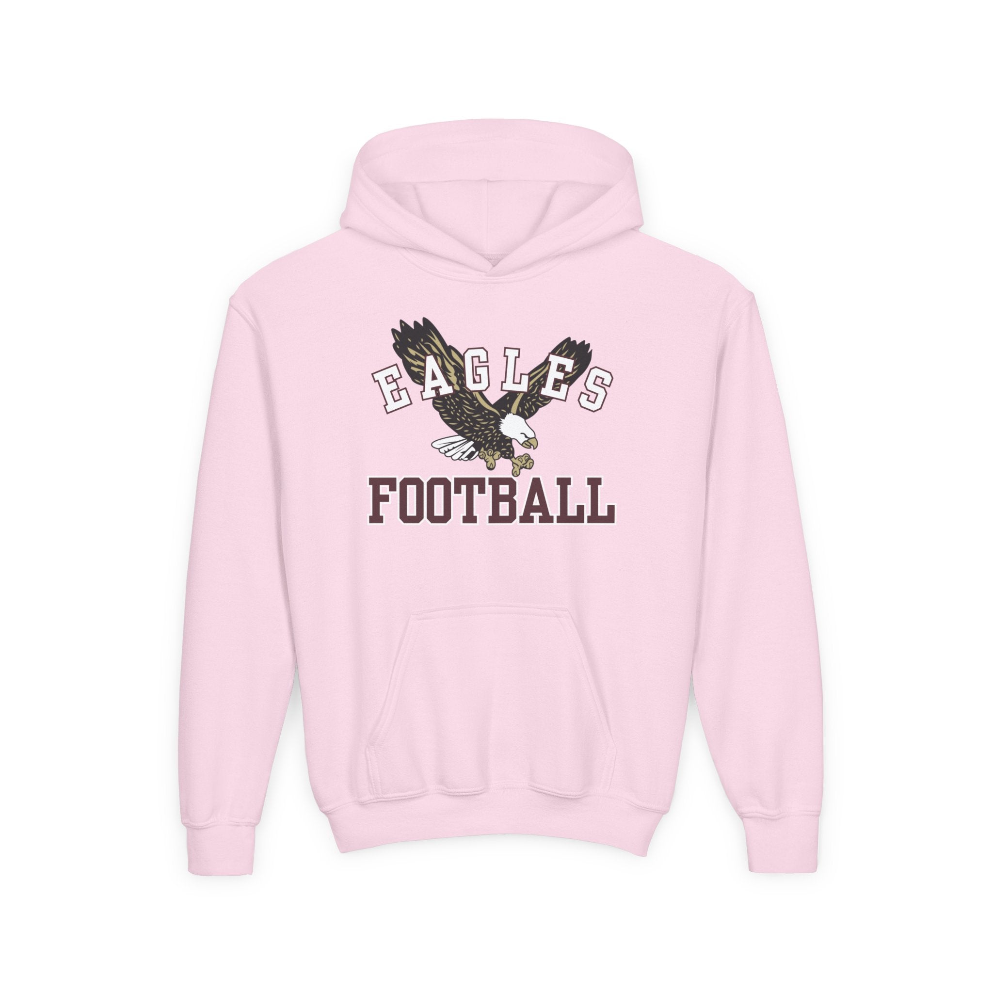 Youth Flying Football Eagle Graphic Hoodie