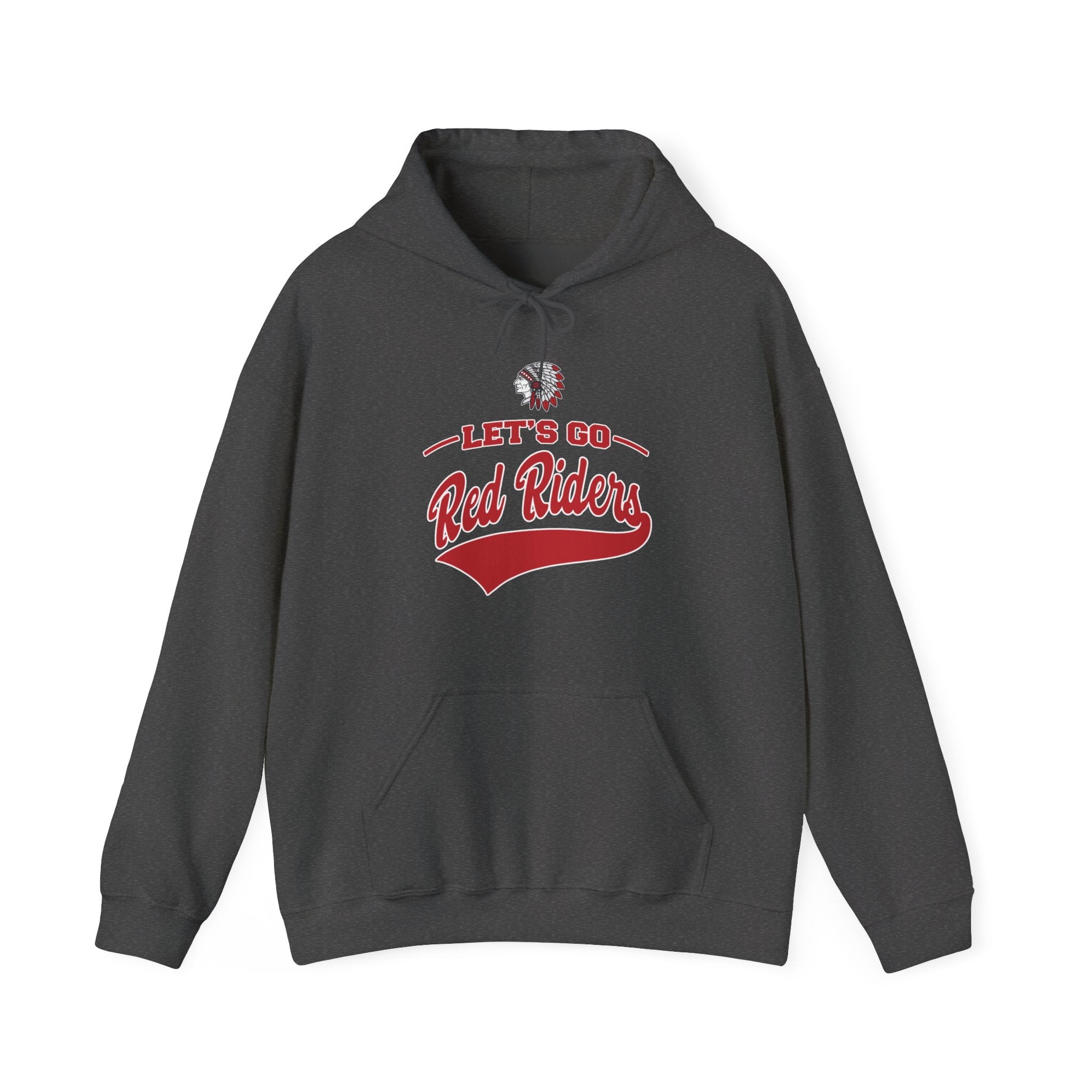 Adult Unisex Let's Go Red Riders Graphic Hoodie