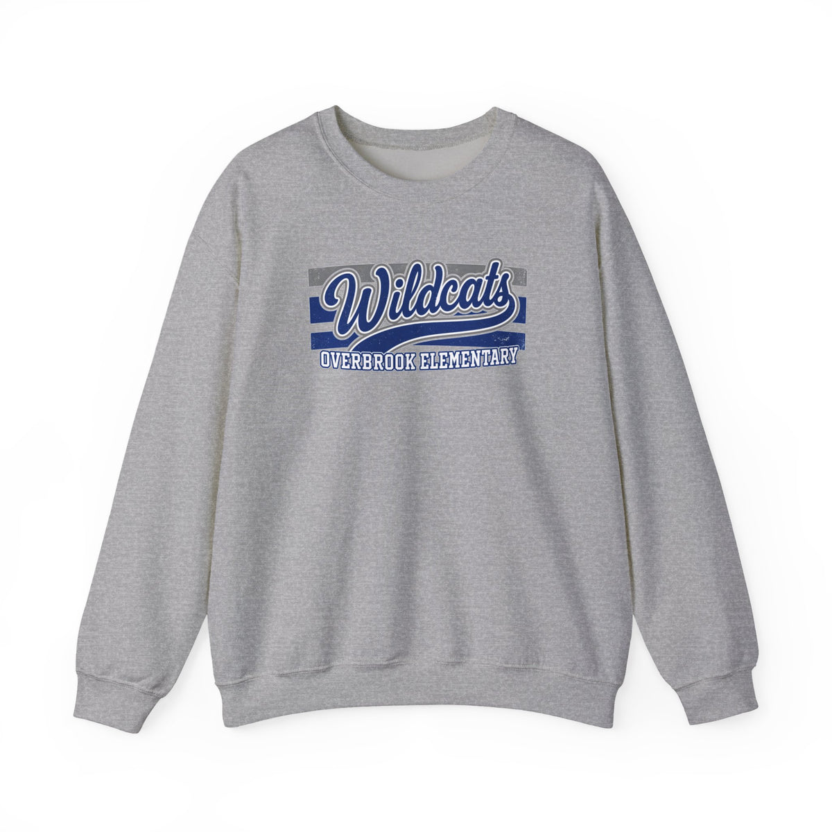 Adult Unisex Overbrook Elementary Wildcats Vintage Distressed Spirit Graphic Sweatshirt