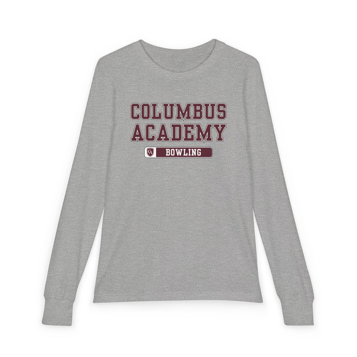 Youth Columbus Academy Bowling Graphic Bella + Canvas Long Sleeve Soft Tee