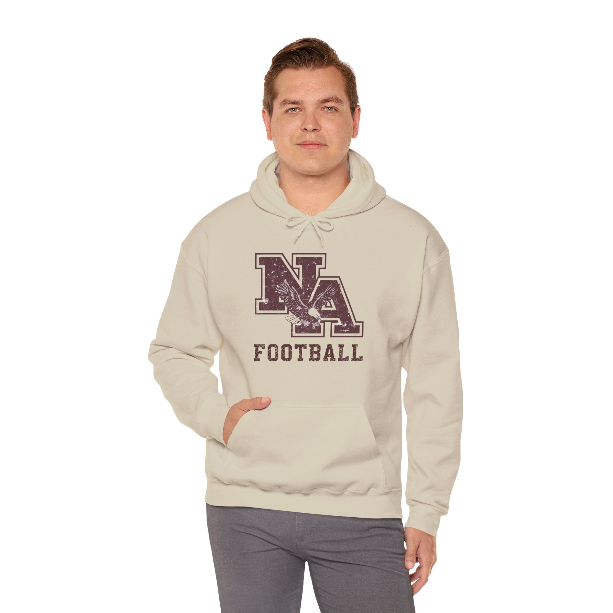 Adult Unisex New Albany Football Distressed Vintage Logo Graphic Hoodie