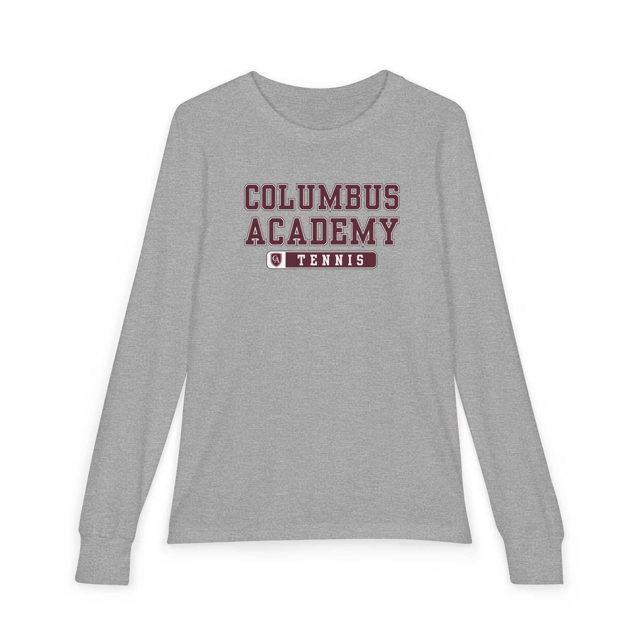 Youth Columbus Academy Tennis Graphic Bella + Canvas Long Sleeve Soft Tee