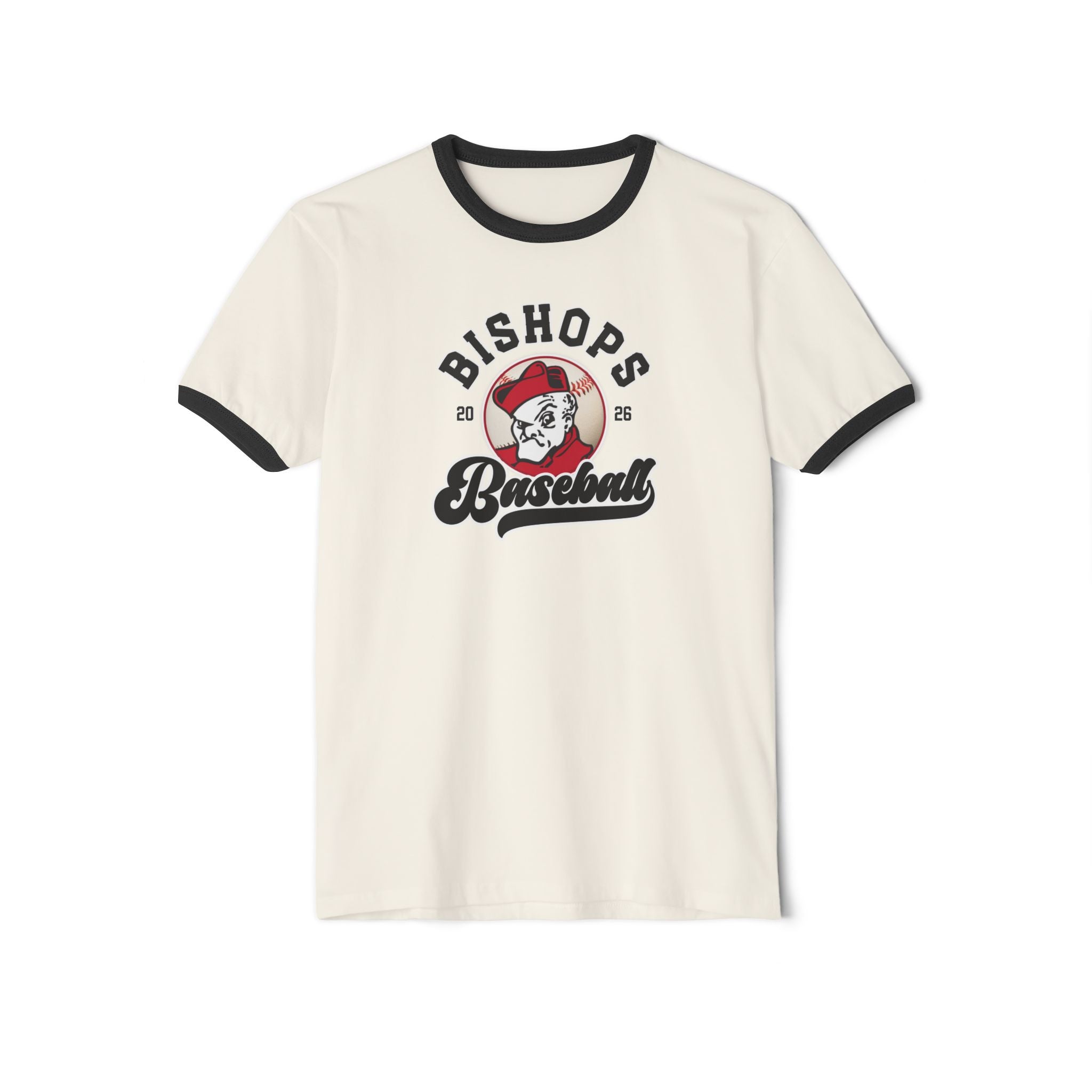 Adult Unisex Battling Bishops 2026 Script Baseball Graphic Short Sleeve Ringer Tee