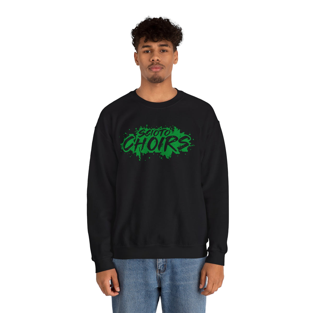 Adult Unisex Dublin Scioto Choirs Paint Splatter Graphic Sweatshirt