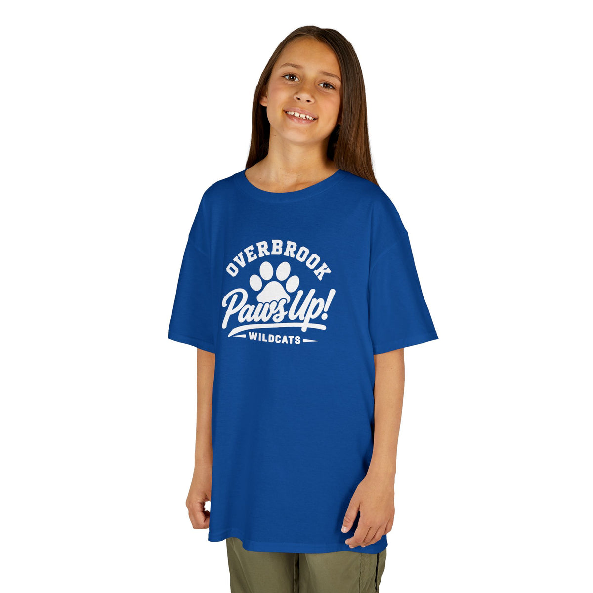 Youth Overbrook Elementary Paws Up Graphic Gildan Classic Tee