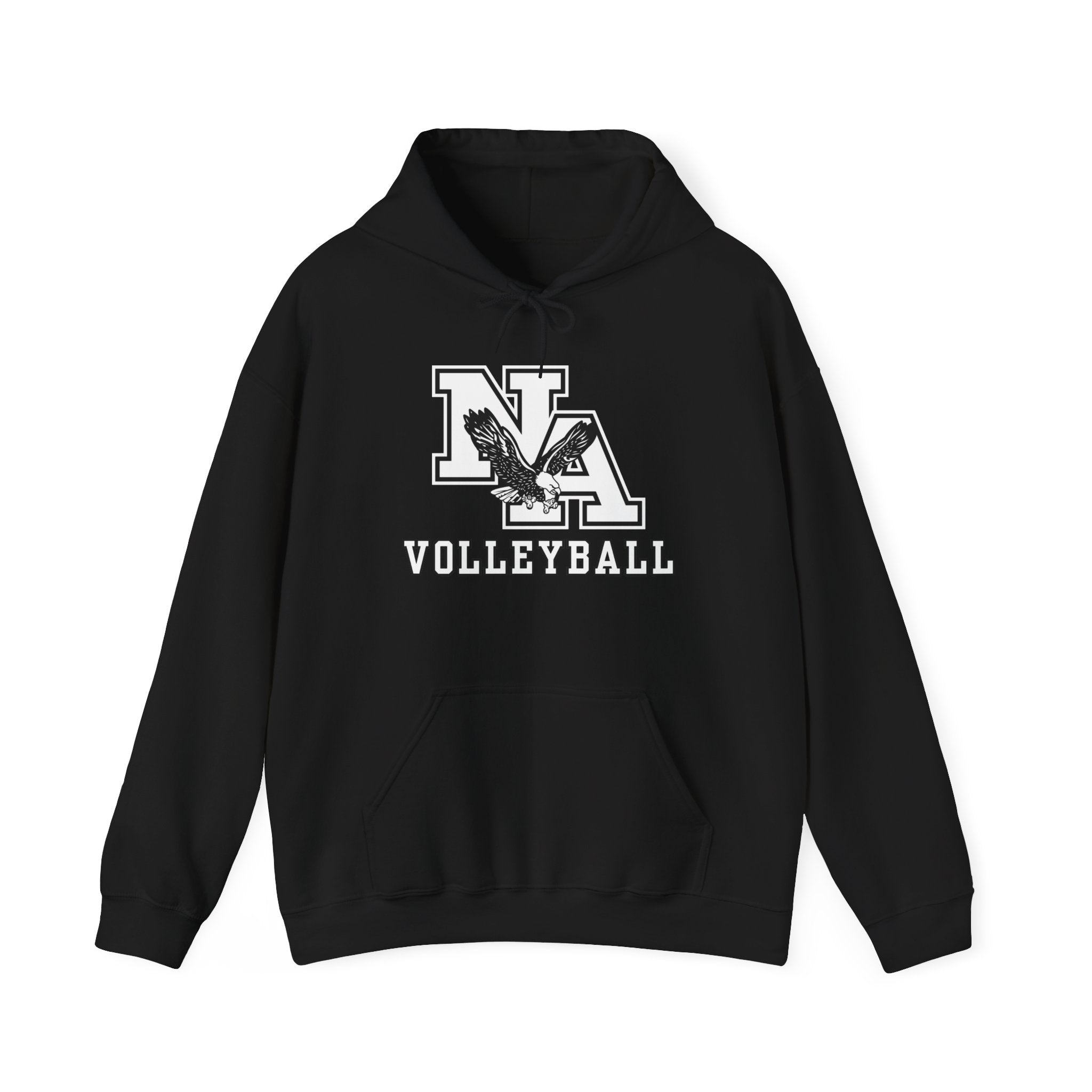 Adult Unisex New Albany Volleyball Classic White and Black Logo Graphic Hoodie