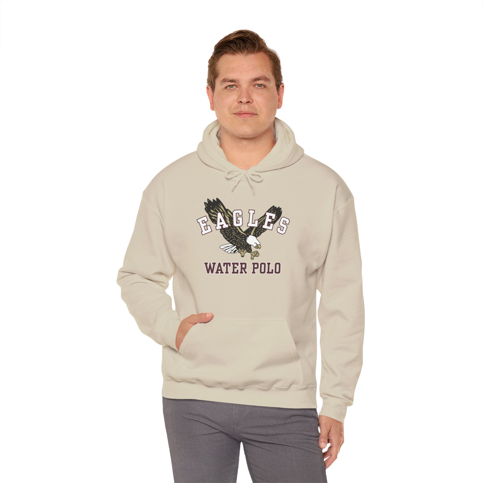Adult Unisex Flying Water Polo Eagle Graphic Hoodie