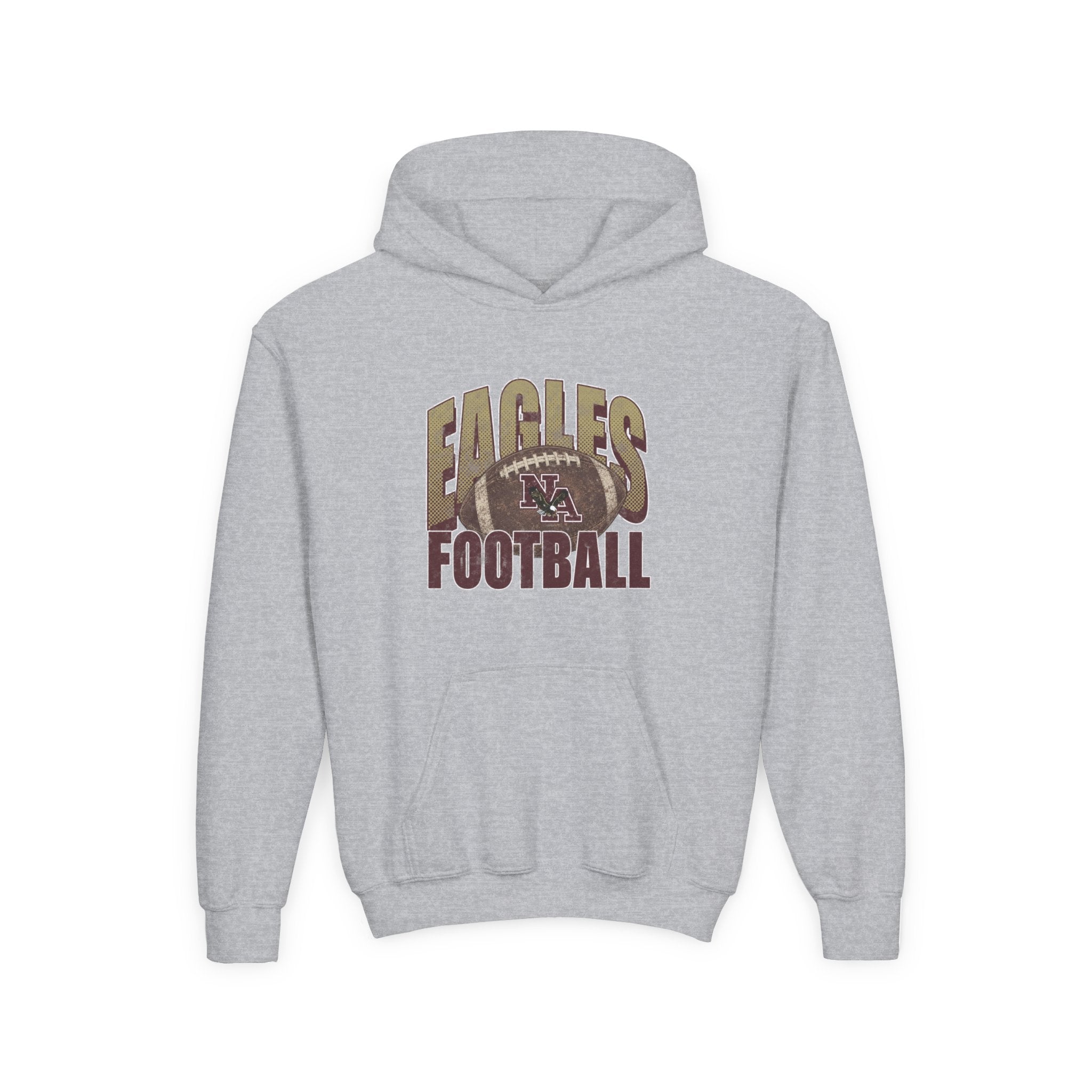 Youth New Albany First-Down Distressed Football Graphic Hoodie