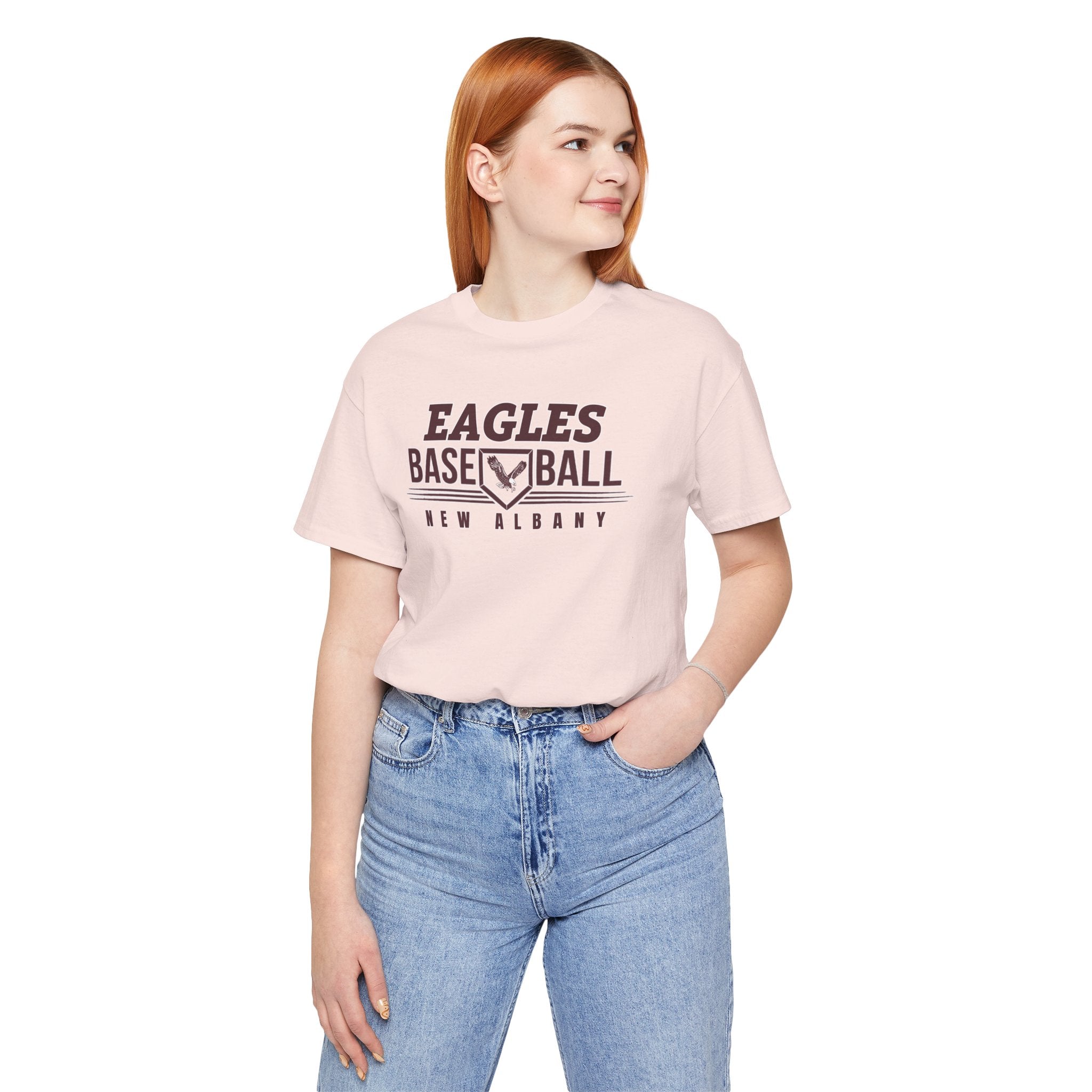 Adult Unisex New Albany Eagles Home Plate Pride Graphic Short Sleeve Soft Tee