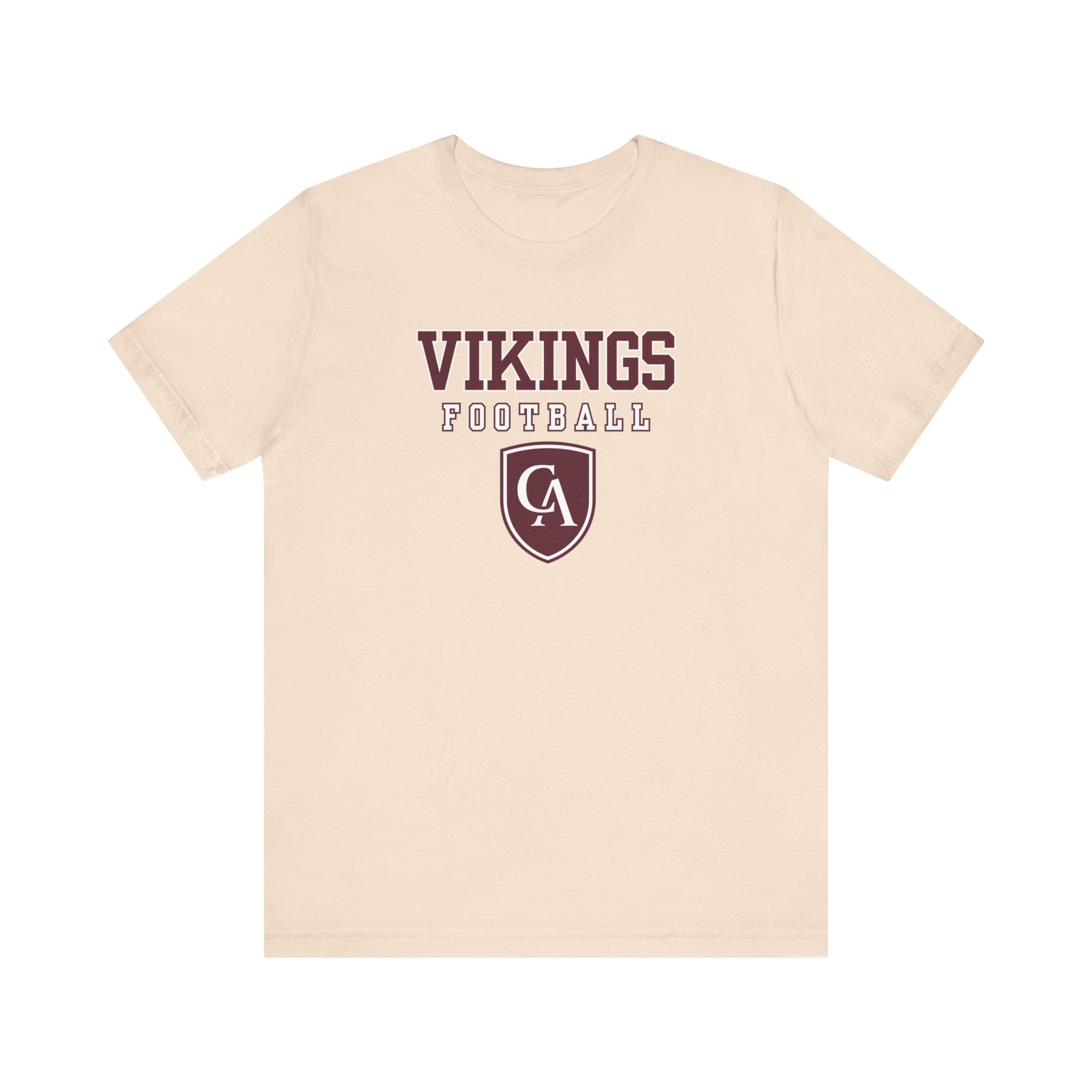 Adult Unisex Columbus Academy Vikings Football Graphic Short Sleeve Bella + Canvas Soft Tee
