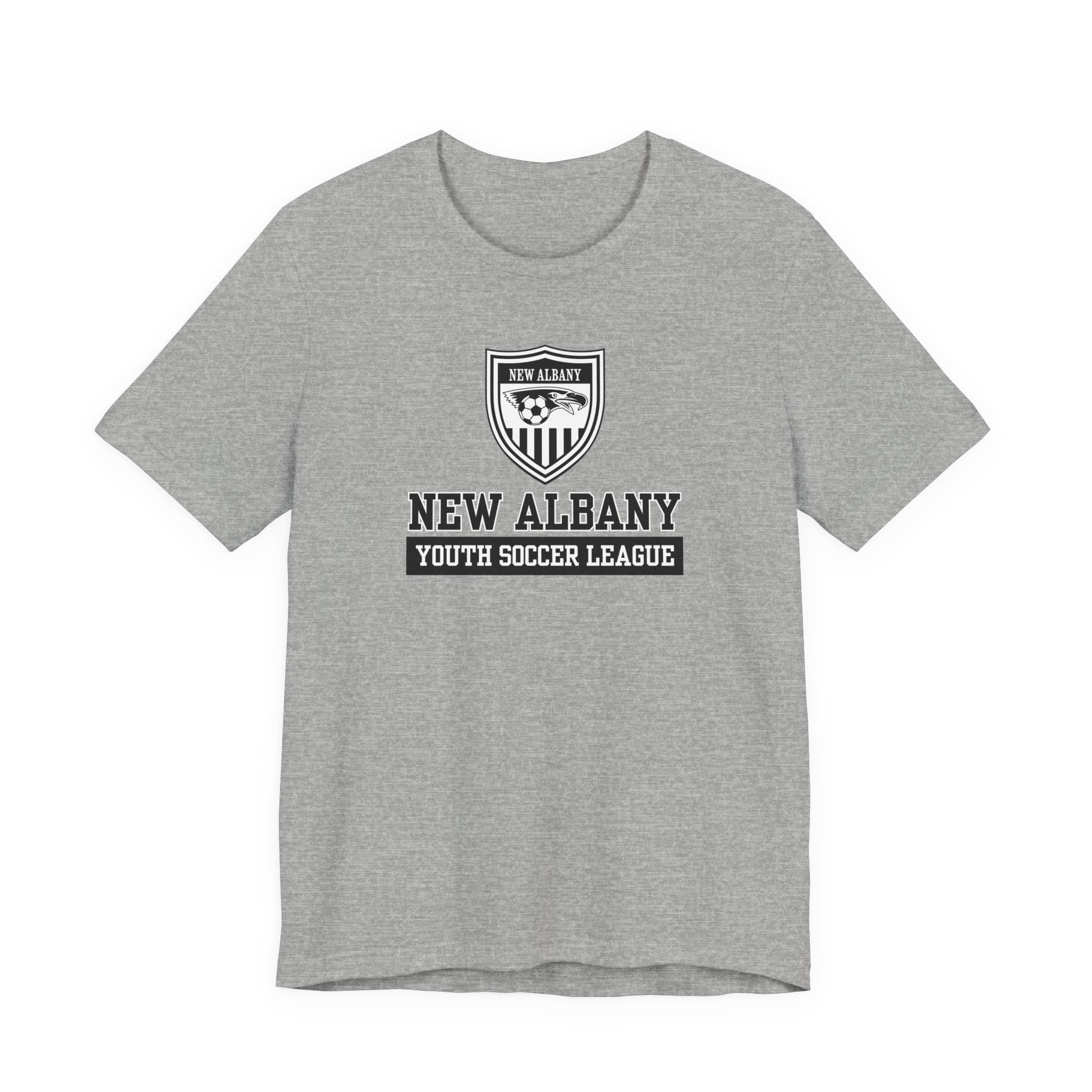 Adult Unisex New Albany Youth Soccer League Game Day Graphic Short Sleeve Bella + Canvas Soft Tee