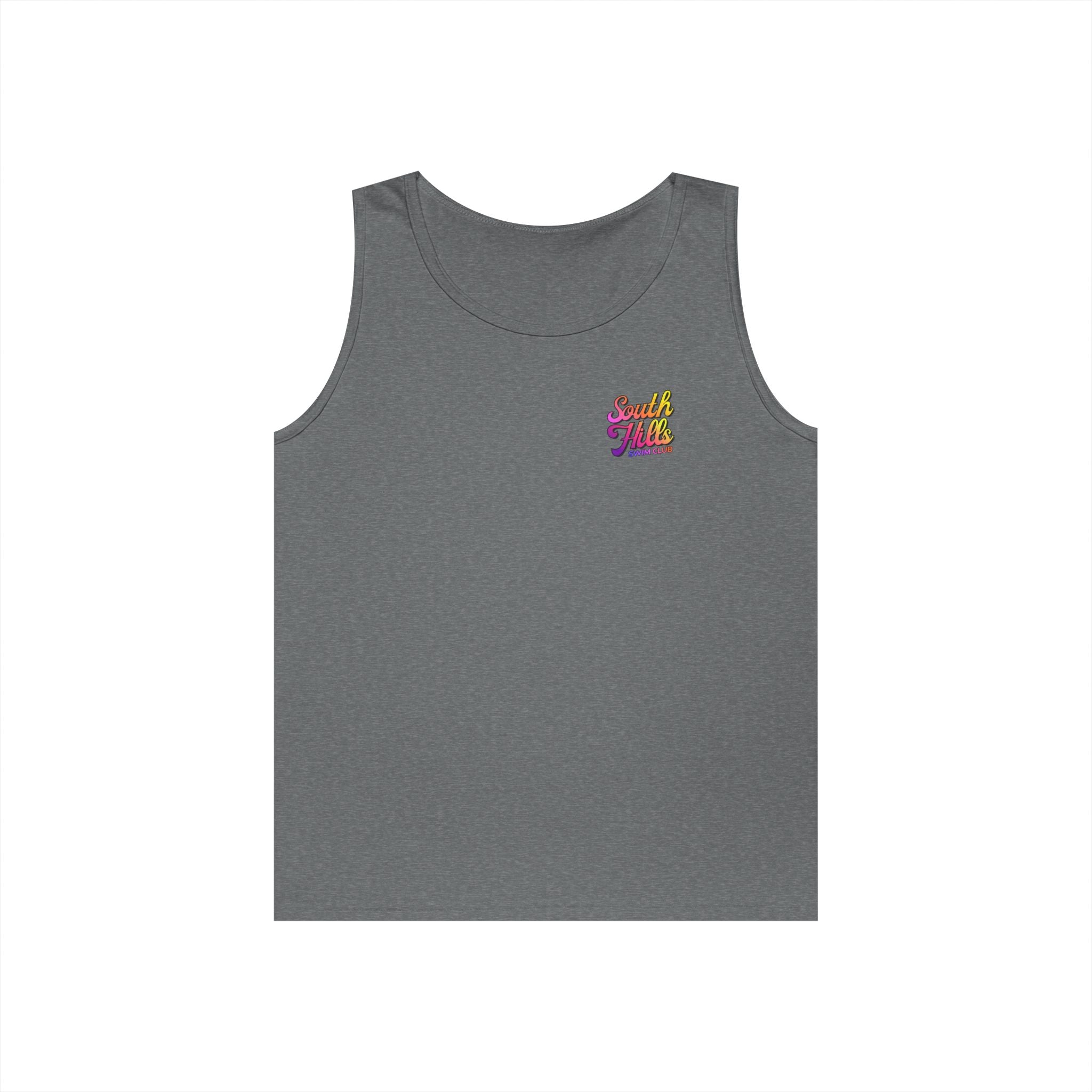 Adult Unisex South Hills Swim Club Sunset Script Graphic Tank