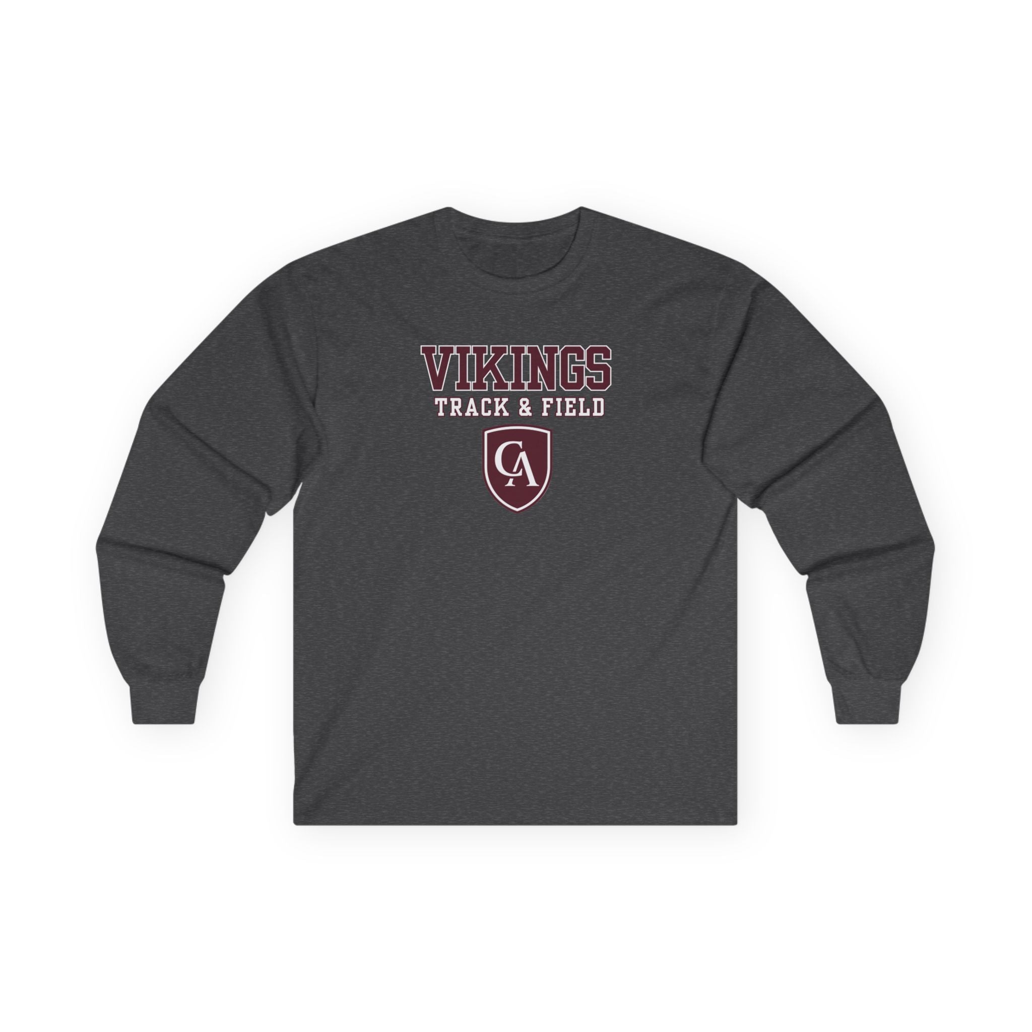 Adult Unisex Columbus Academy Vikings Track & Field Graphic Gildan Long Sleeve Tee