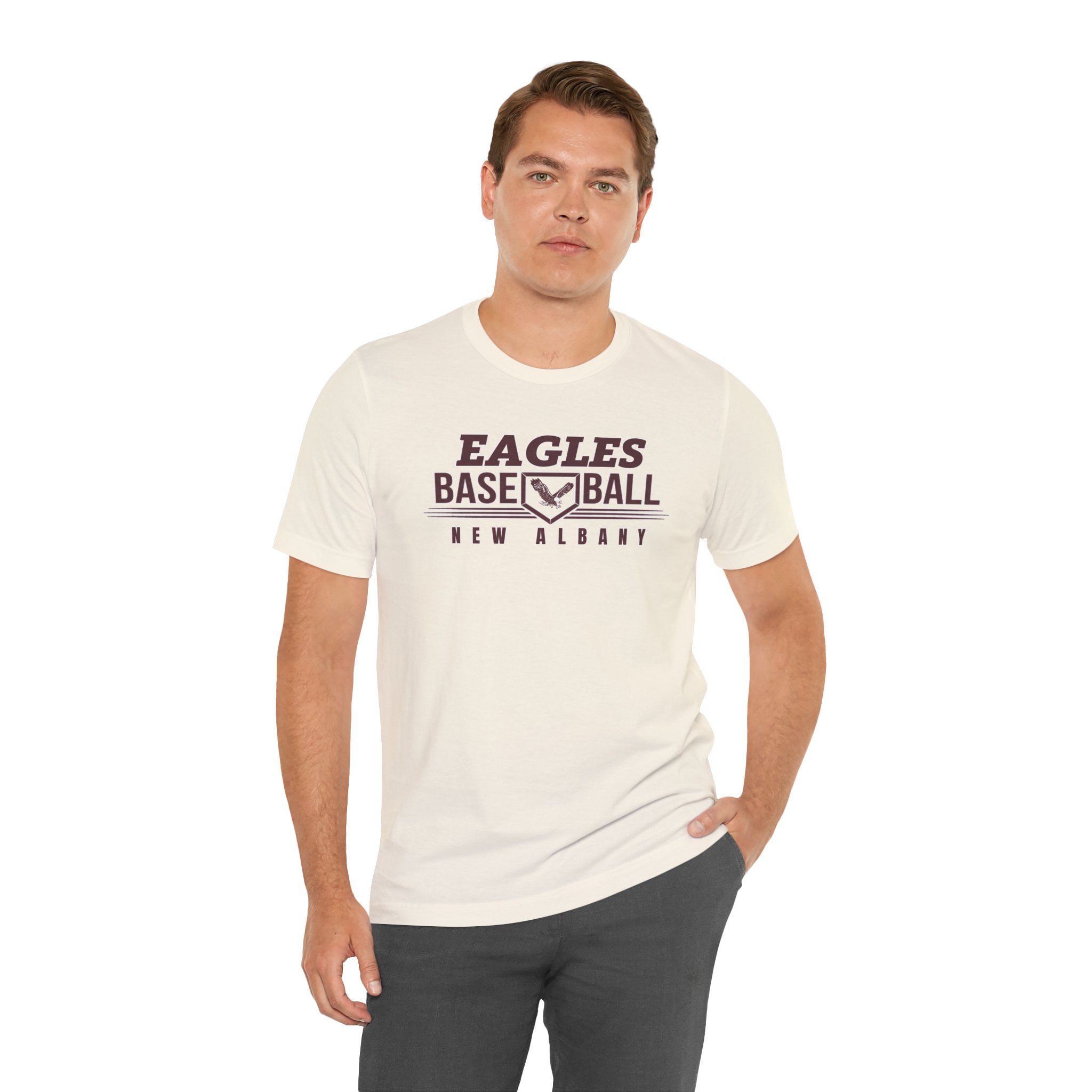 Adult Unisex New Albany Eagles Home Plate Pride Graphic Short Sleeve Soft Tee