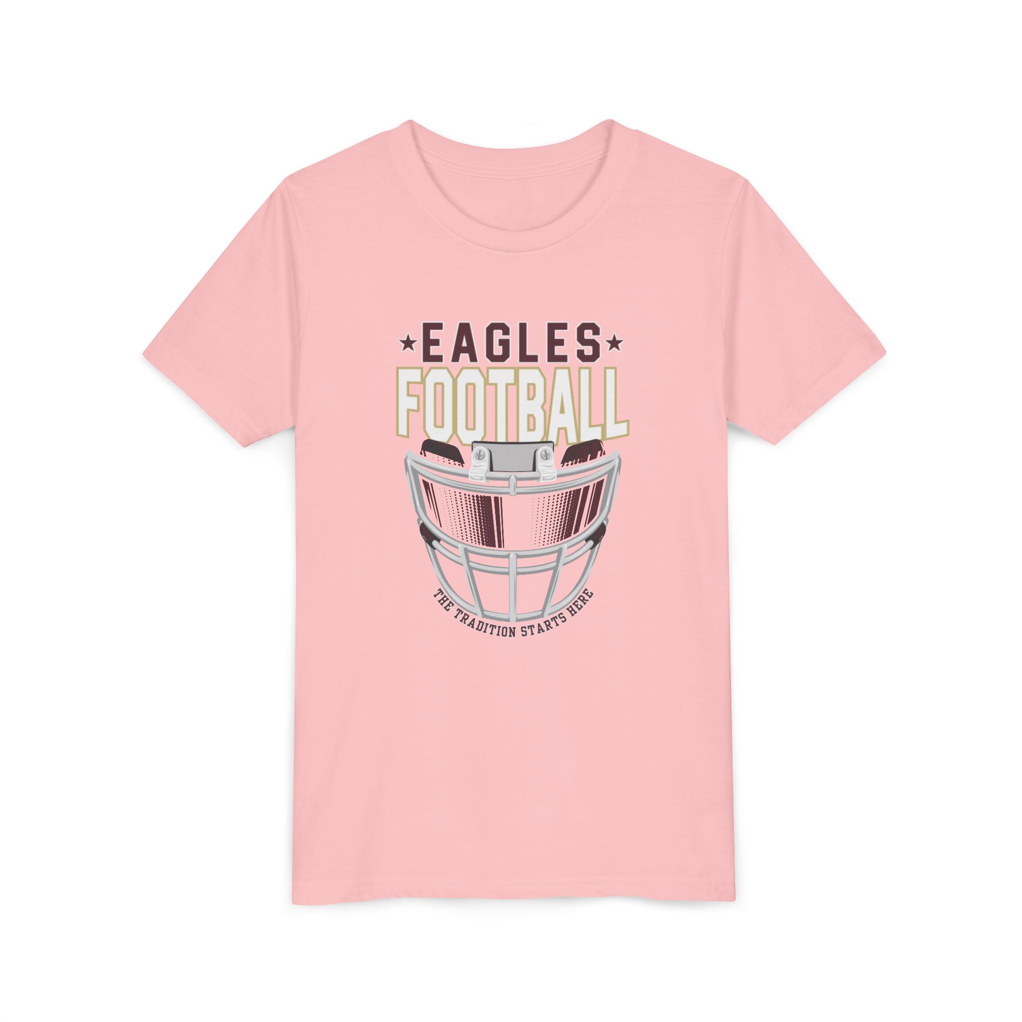 Youth Eagles White Hype Helmet Graphic Short Sleeve Soft Tee