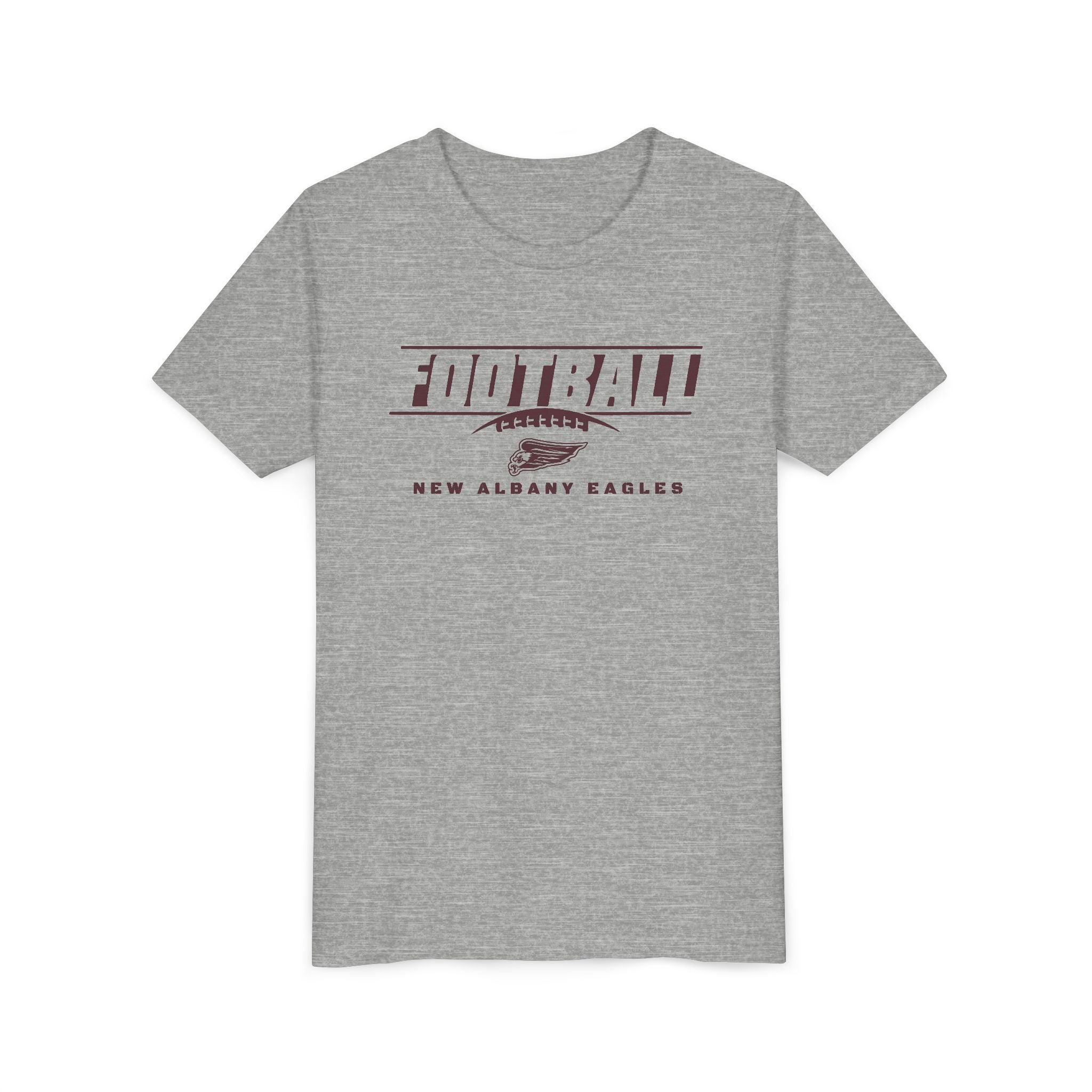 Youth New Albany Eagles Goal Line Maroon Graphic Short Sleeve Soft Tee
