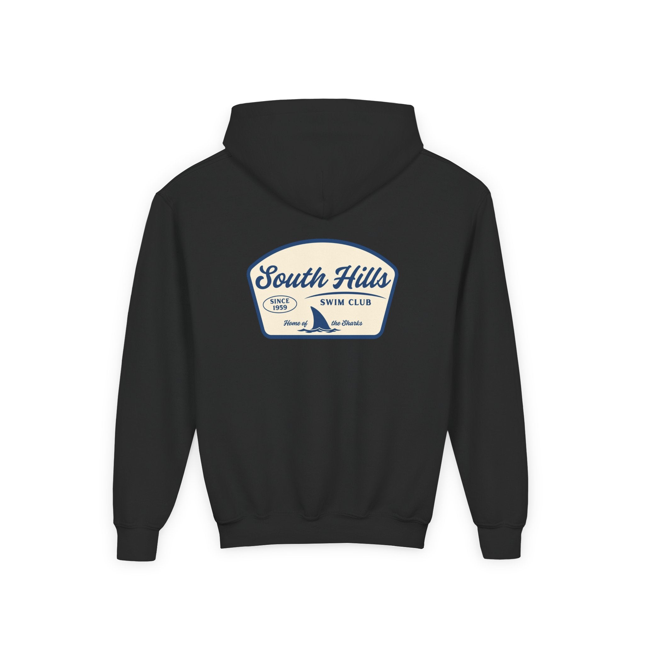 Youth South Hills Swim Club Home of the Sharks Graphic Hoodie