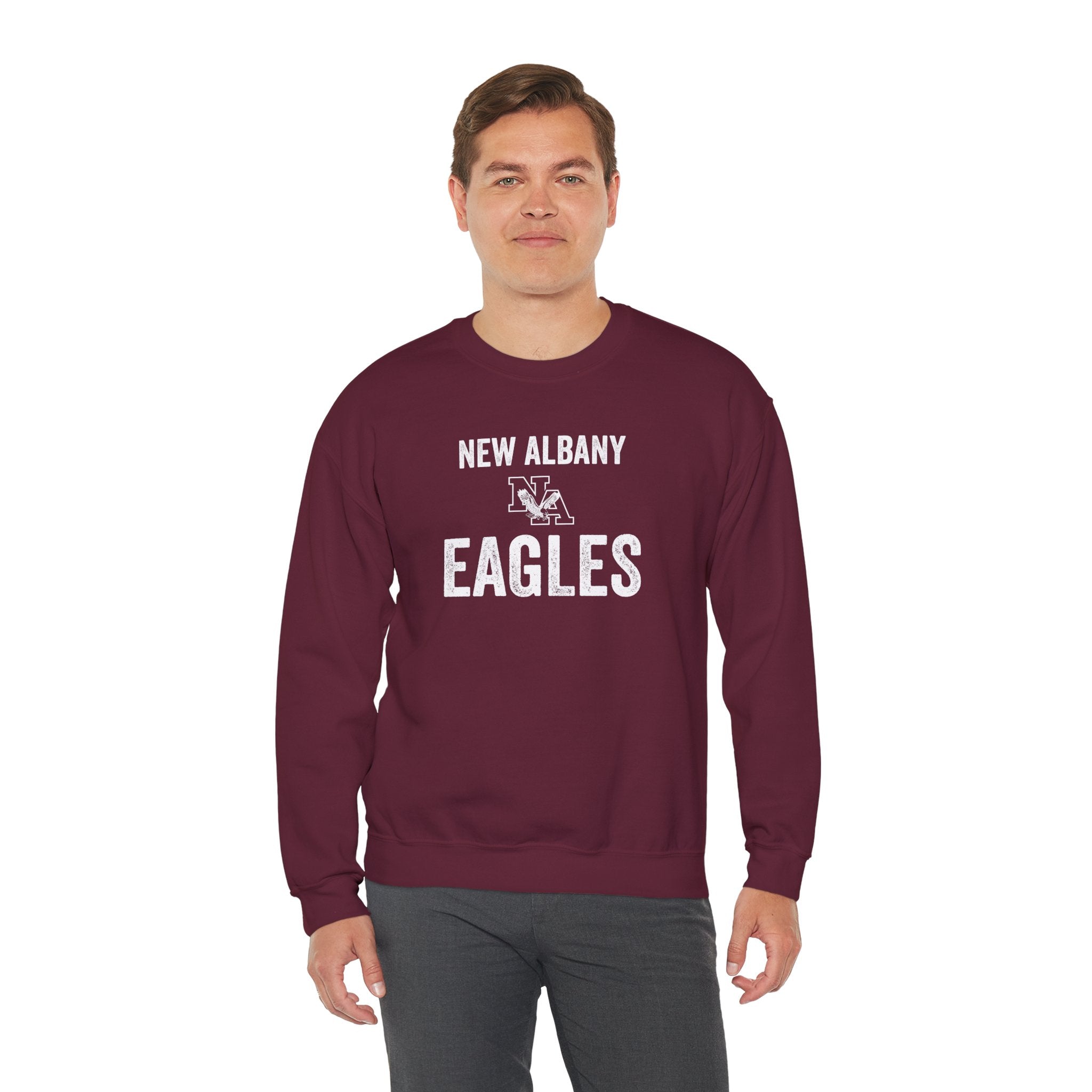 Adult Unisex Vintage Distressed New Albany Eagles Graphic Sweatshirt