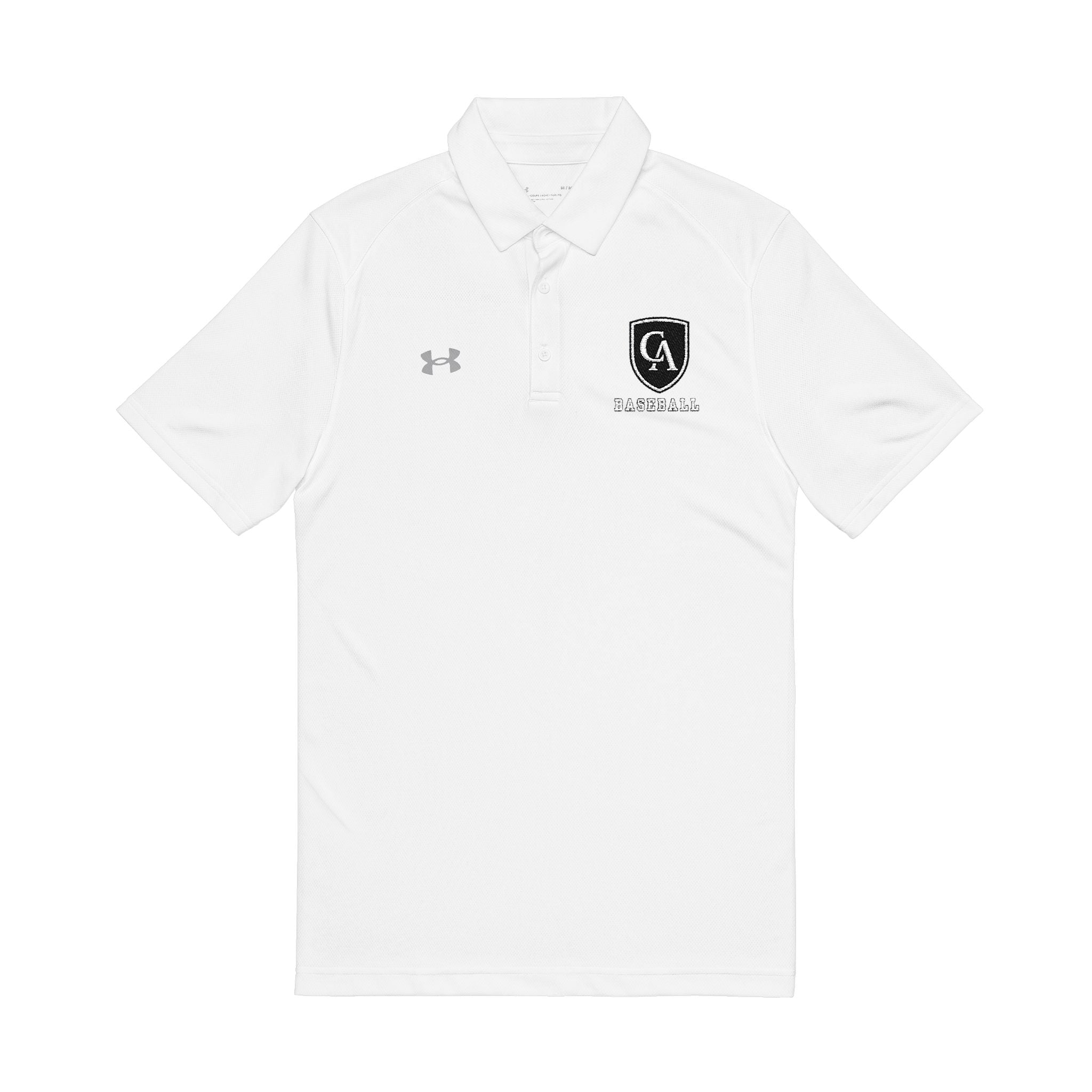 Adult Unisex Columbus Academy Vikings Baseball Under Armour Performance Polo with Logo Embroidery