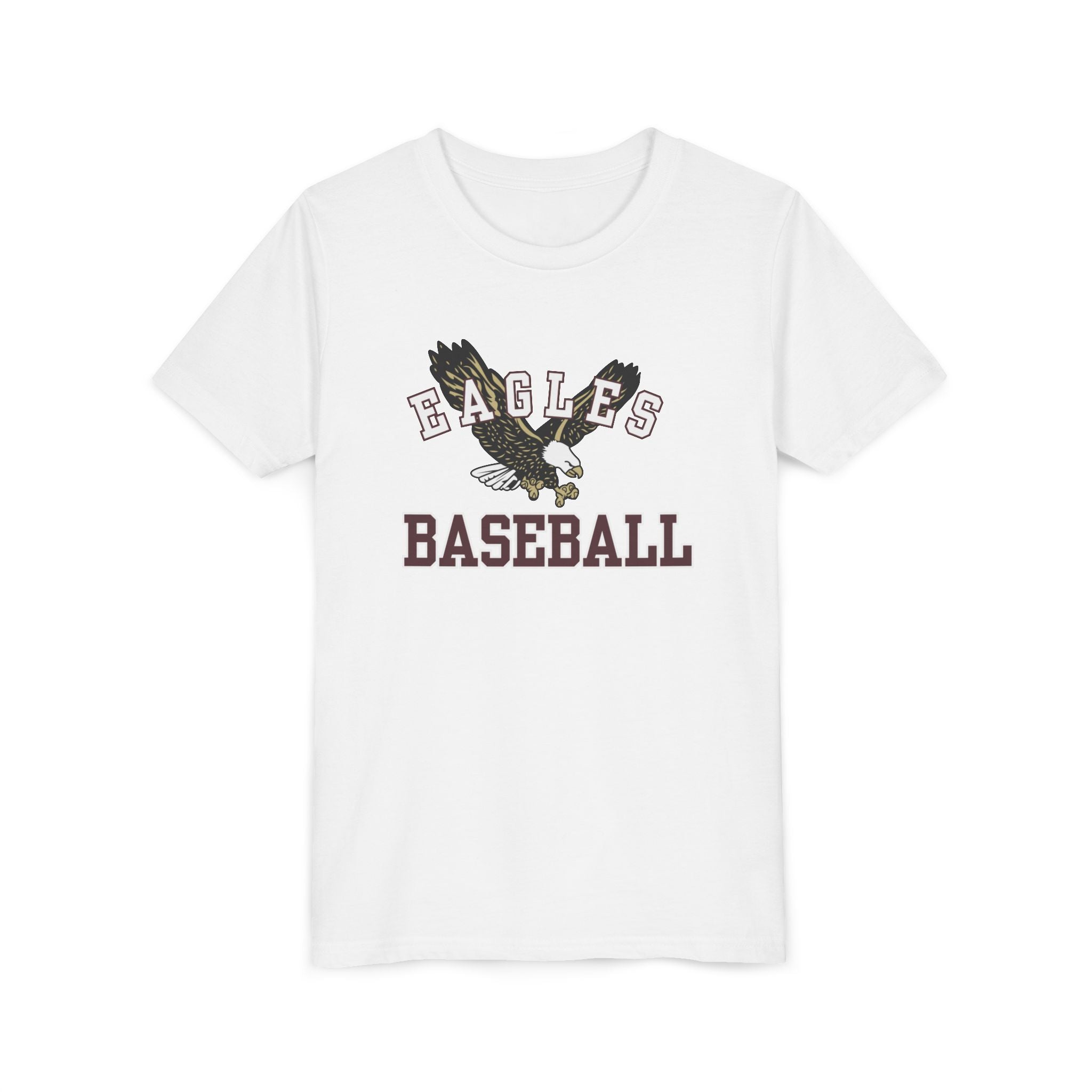 Youth Flying Baseball Eagle Baseball Graphic Short Sleeve Soft Tee
