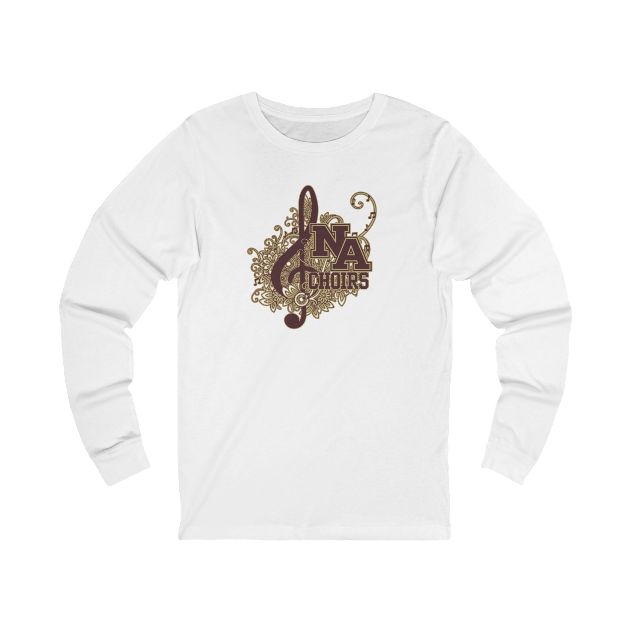 Adult Unisex Floral Medley Choirs Graphic Long Sleeve Soft Tee