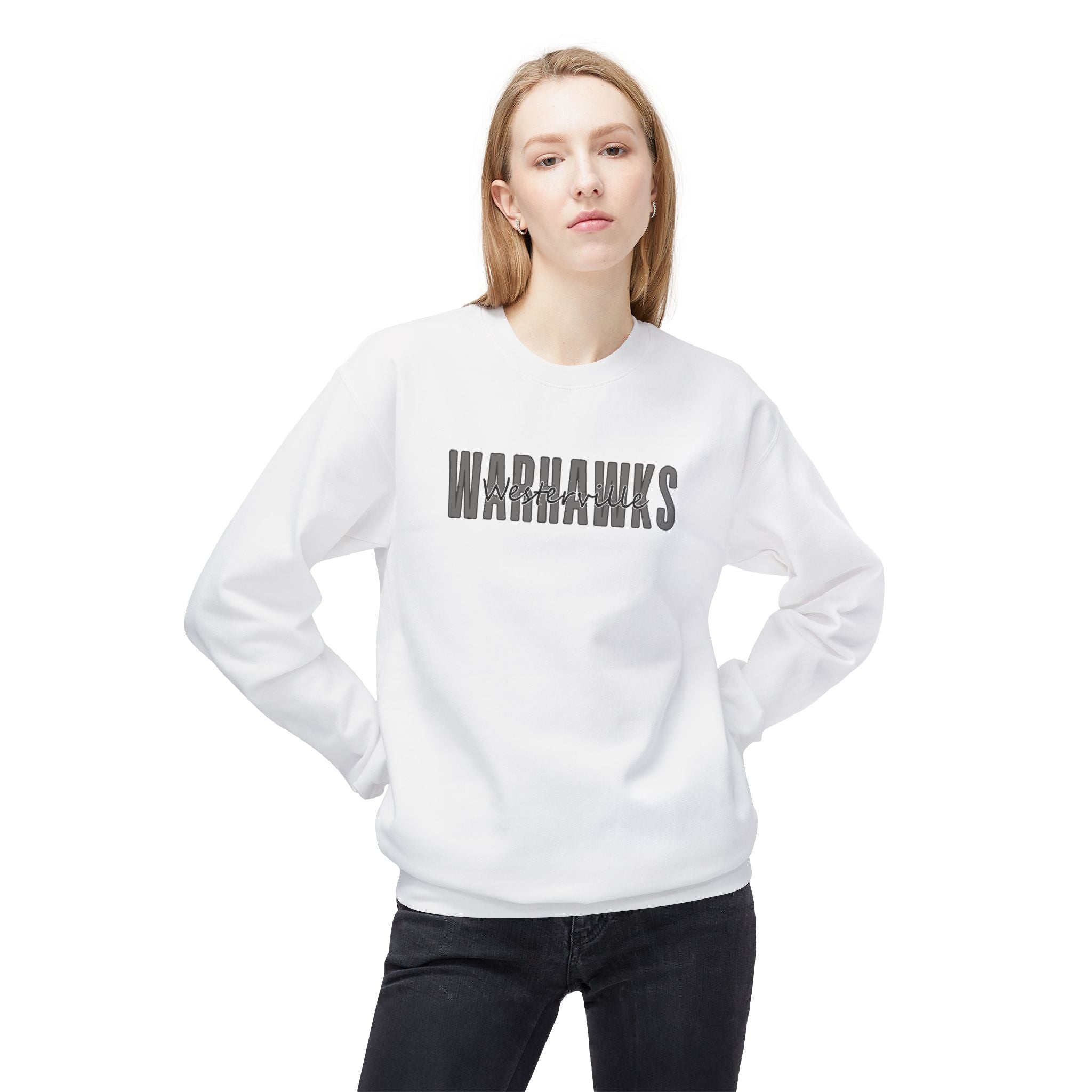 Adult Unisex Westerville Central Warhawks Spirit Script Graphic Soft Style Sweatshirt