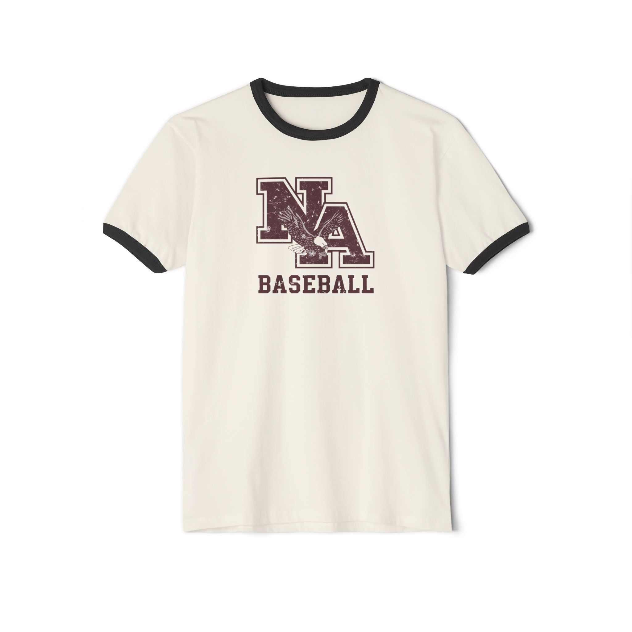 Adult Unisex New Albany Baseball Vintage Vibe Logo Graphic Short Sleeve Ringer Tee