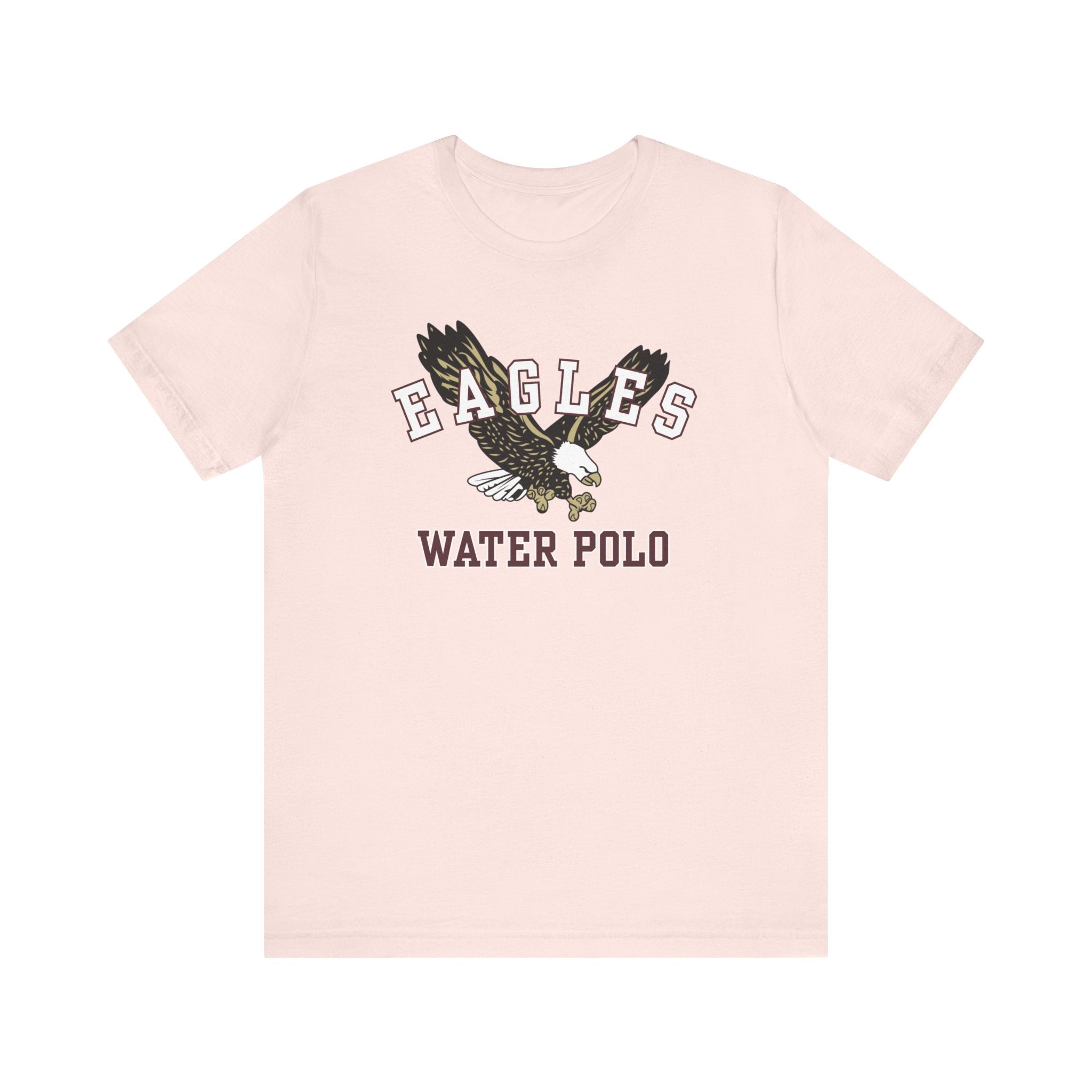 Adult Unisex Flying Water Polo Eagle Graphic Short Sleeve Soft Tee