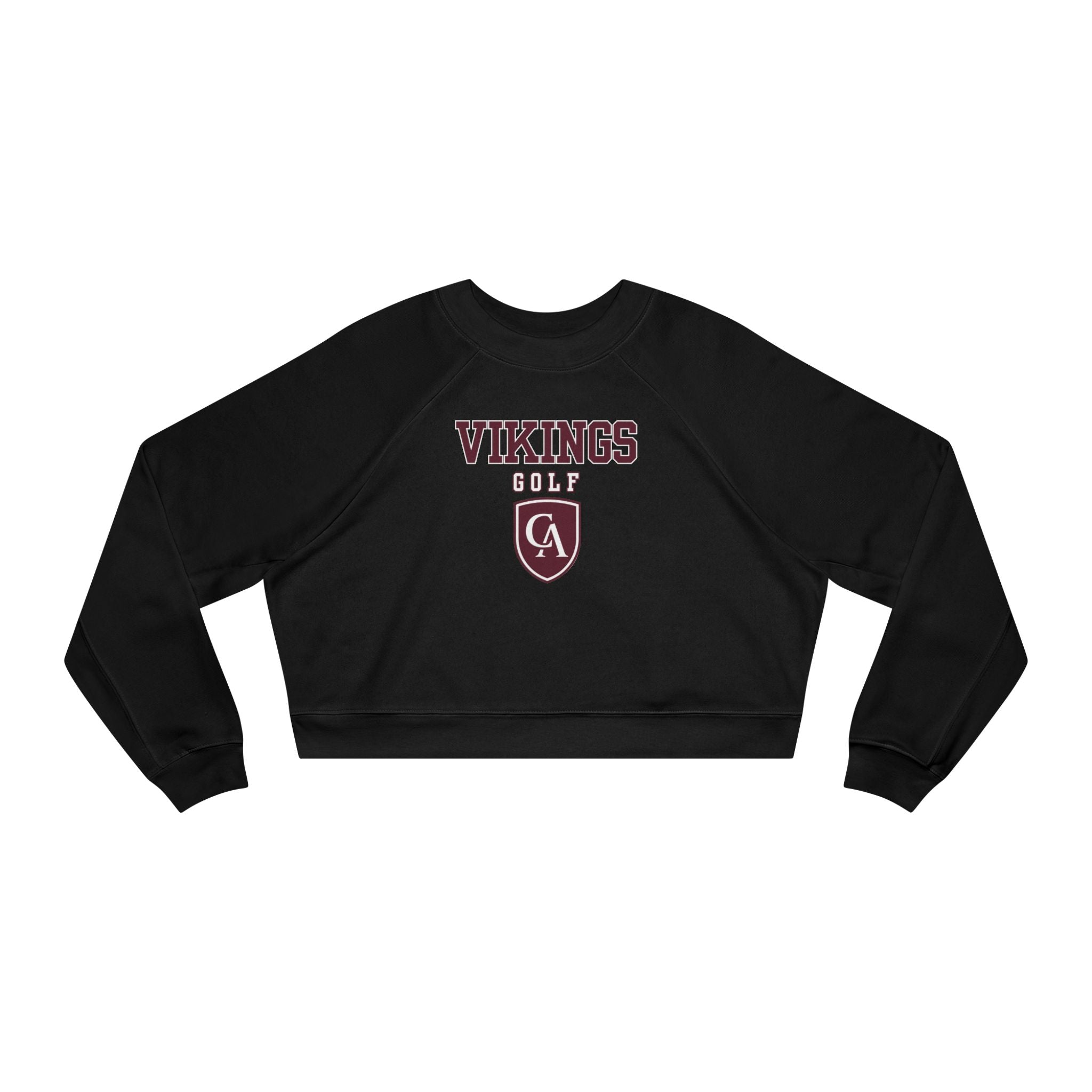 Women's Columbus Academy Golf Graphic Cropped Fleece Bella + Canvas Sweatshirt