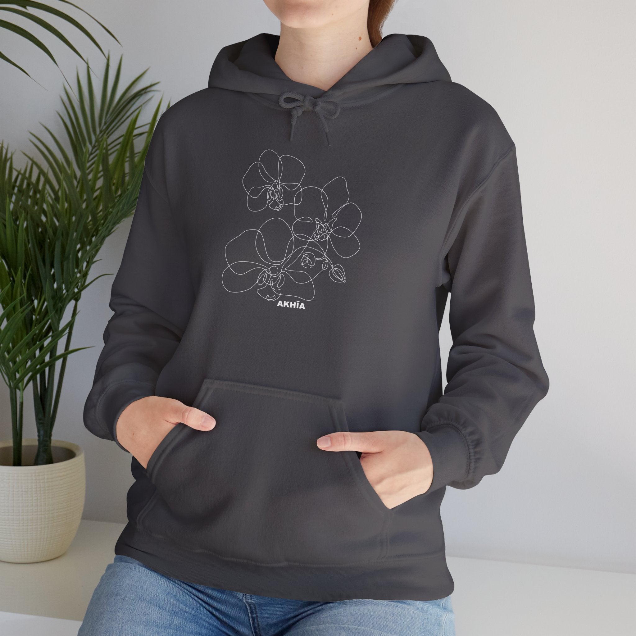 Adult Unisex Orchid Graphic Hoodie - Akhia
