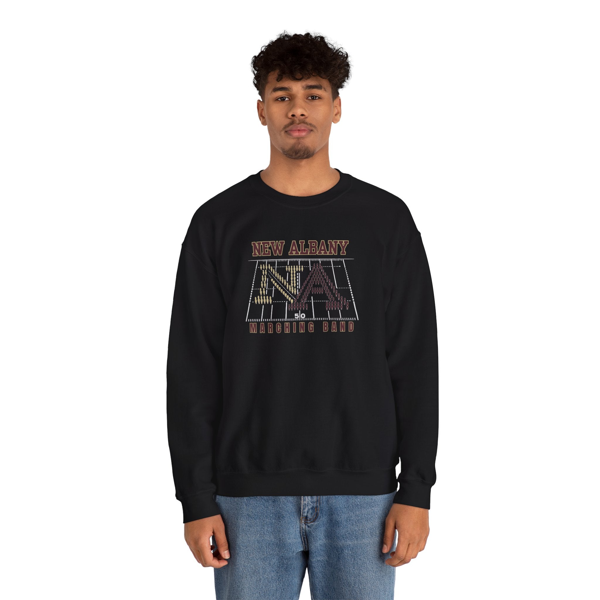 Adult Unisex New Albany Band Field Formation Graphic Sweatshirt