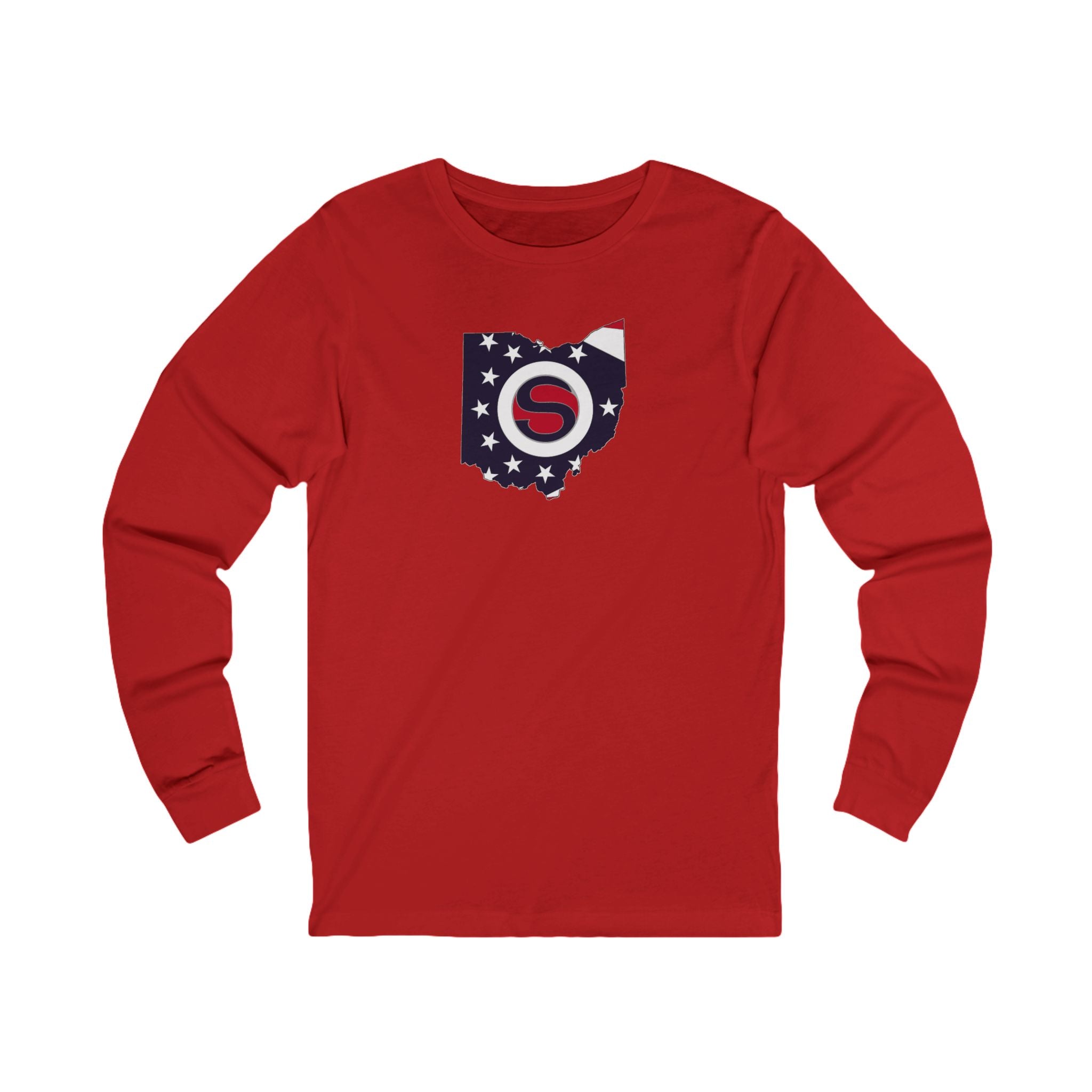Adult Unisex Stingers Softball State Logo Graphic Long Sleeve Bella + Canvas Soft Tee