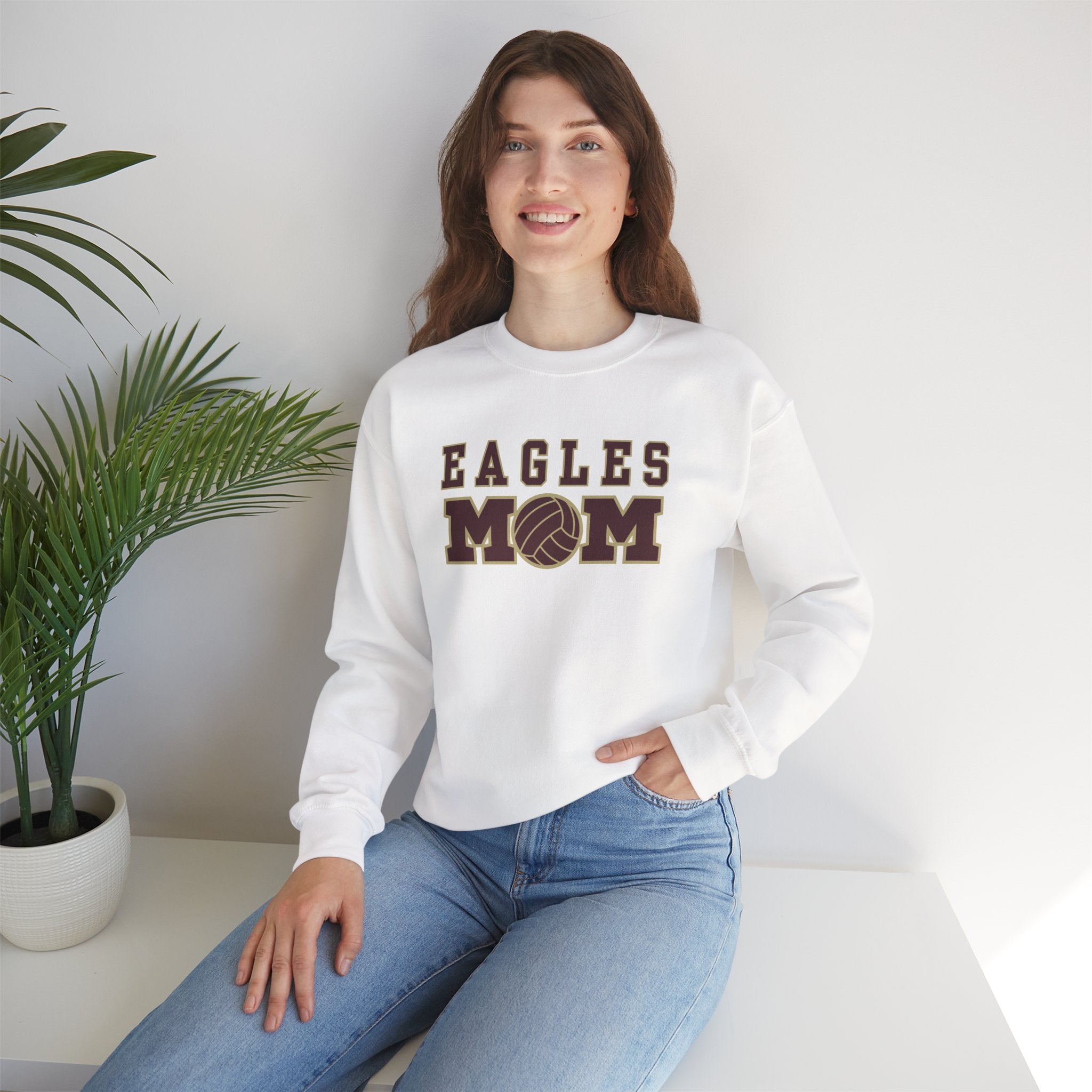 Adult Unisex Eagles Water Polo Mom Graphic Sweatshirt