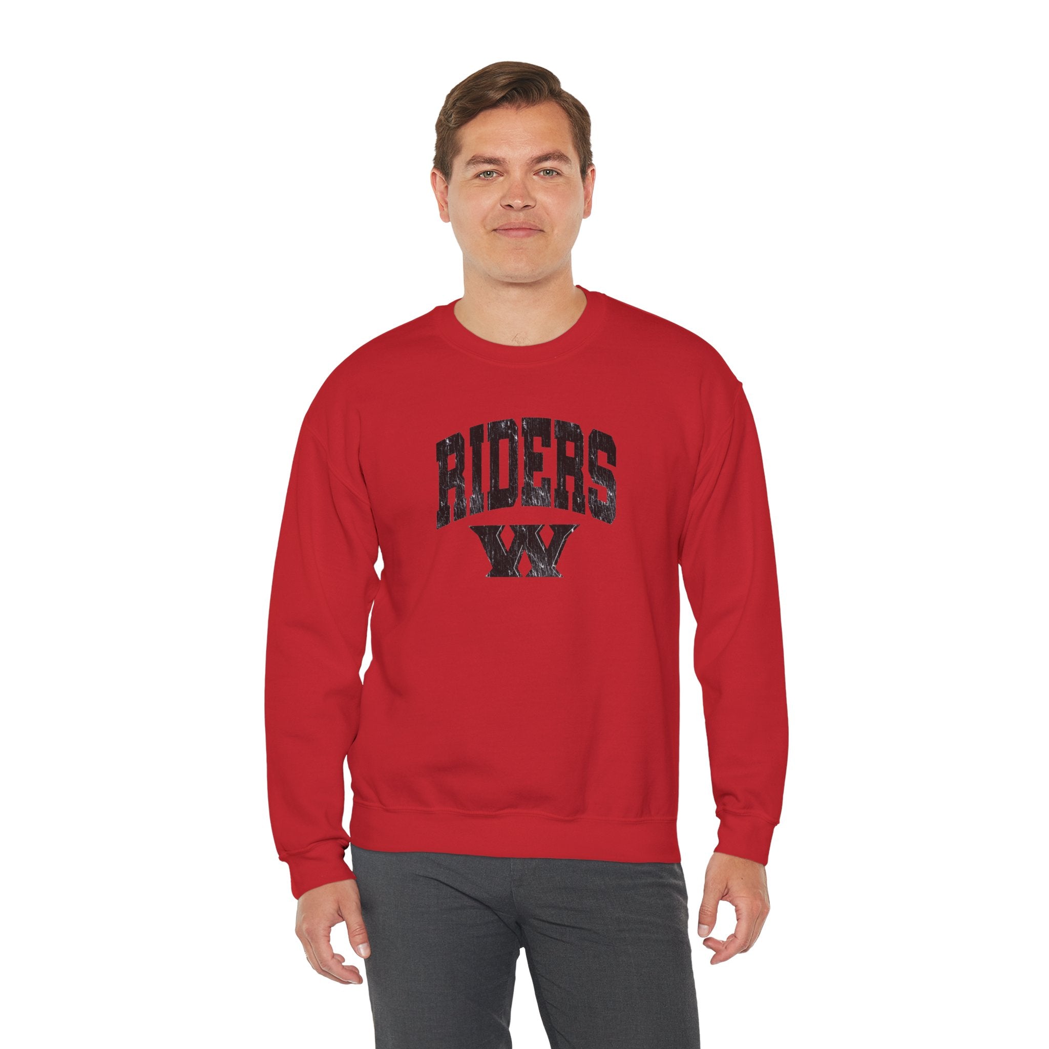 Adult Unisex Riders Arch Vintage Distressed W Graphic Sweatshirt