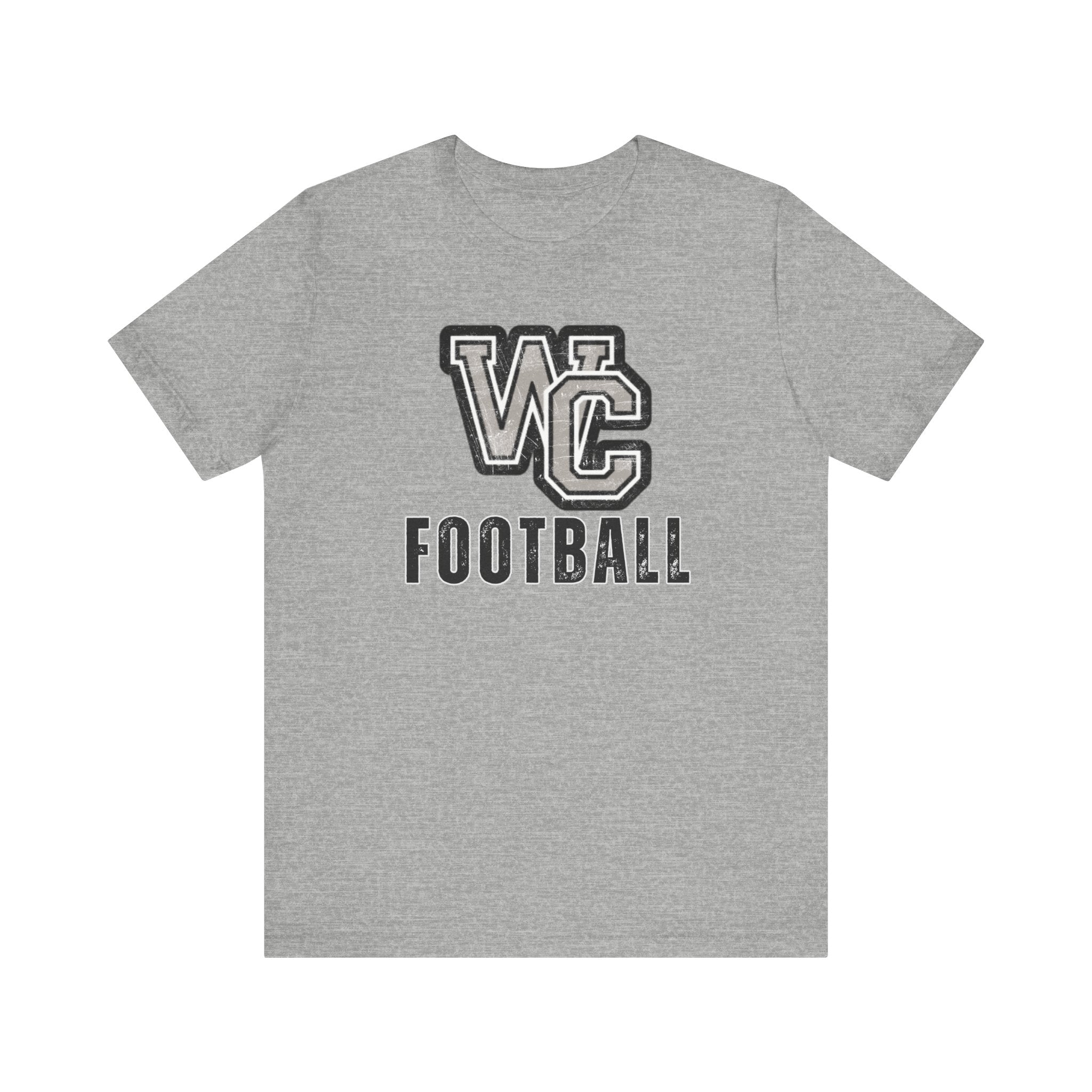 Adult Unisex Vintage Distressed Westerville Central Football Graphic Short Sleeve Soft Tee