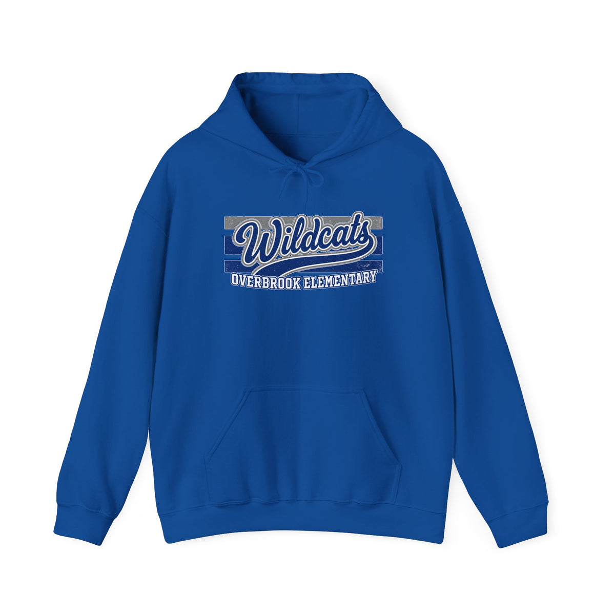Adult Unisex Overbrook Elementary Wildcats Vintage Distressed Spirit Graphic Hoodie