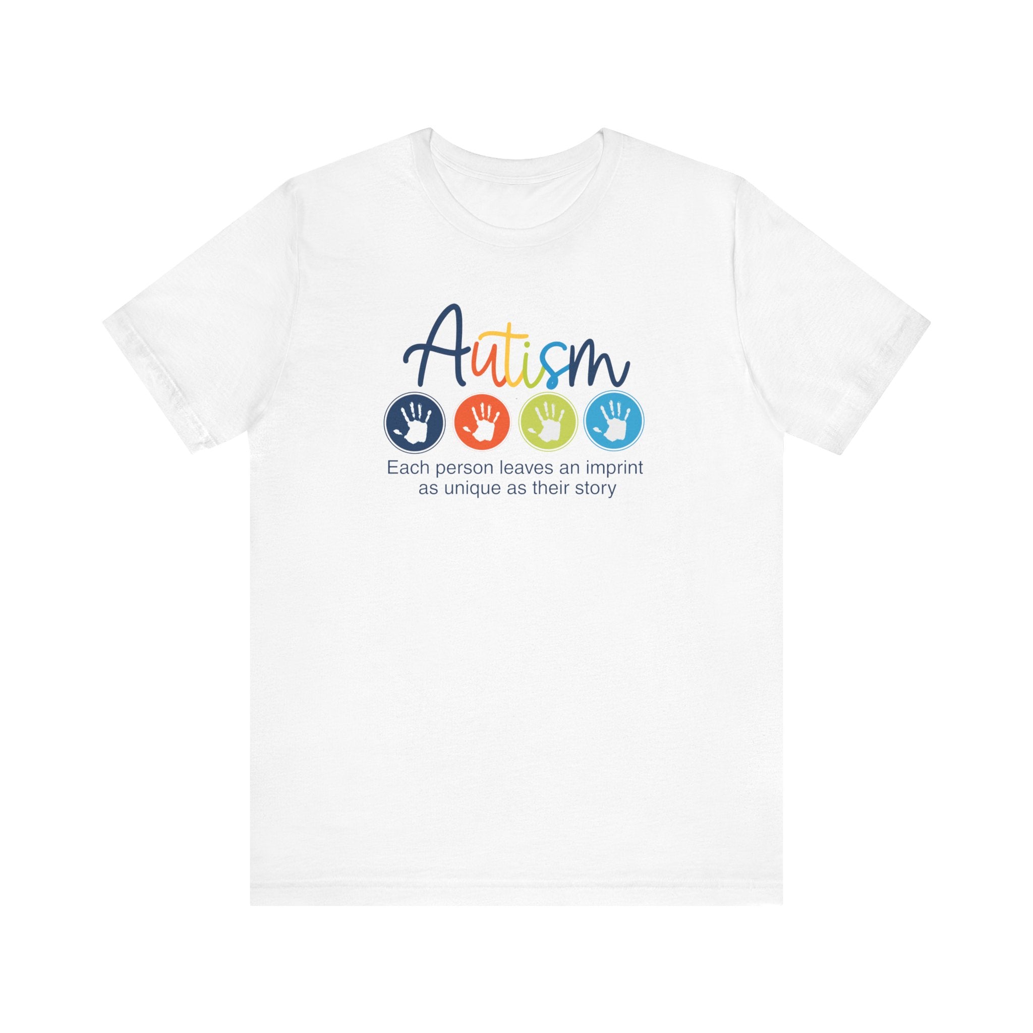 Adult Unisex Autism Imprint Graphic Short Sleeve Soft Tee