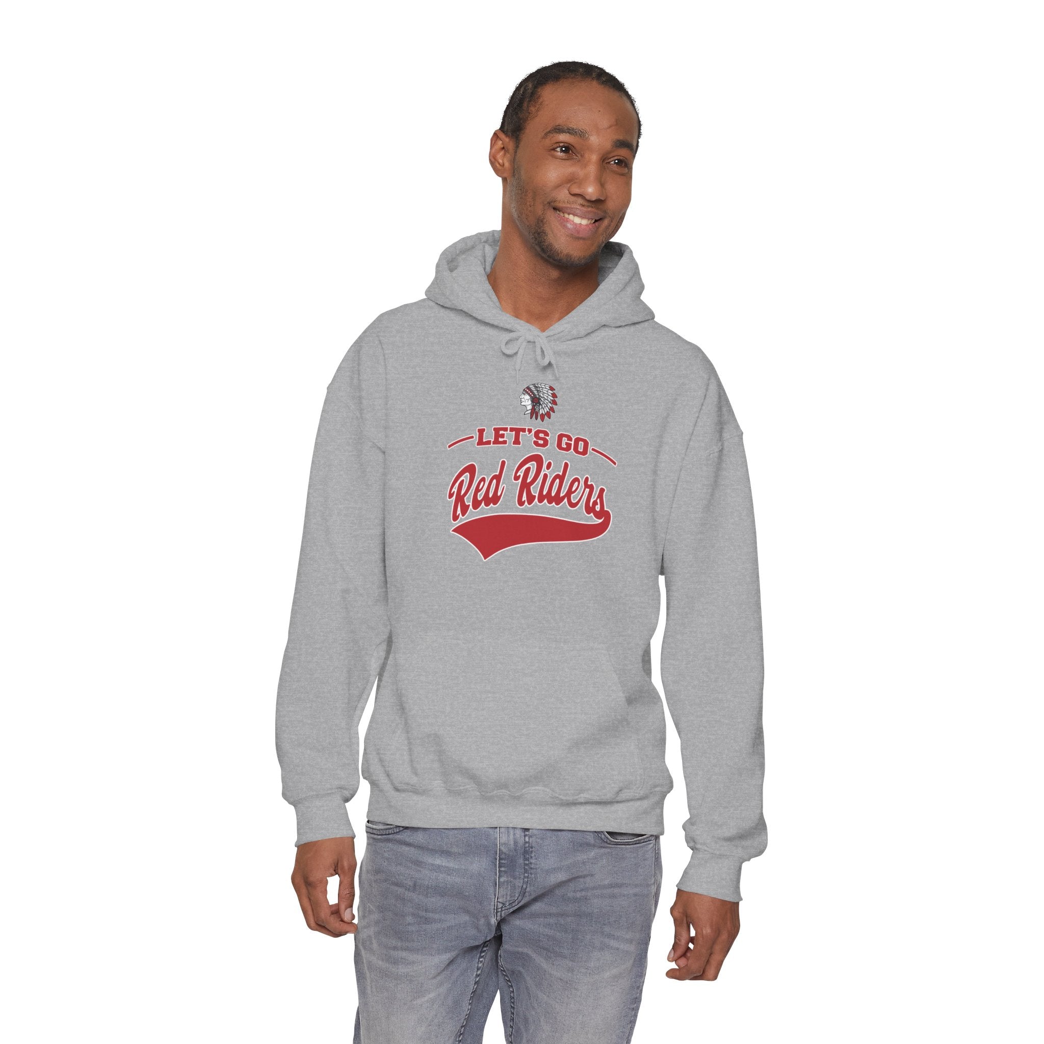 Adult Unisex Let's Go Red Riders Graphic Hoodie