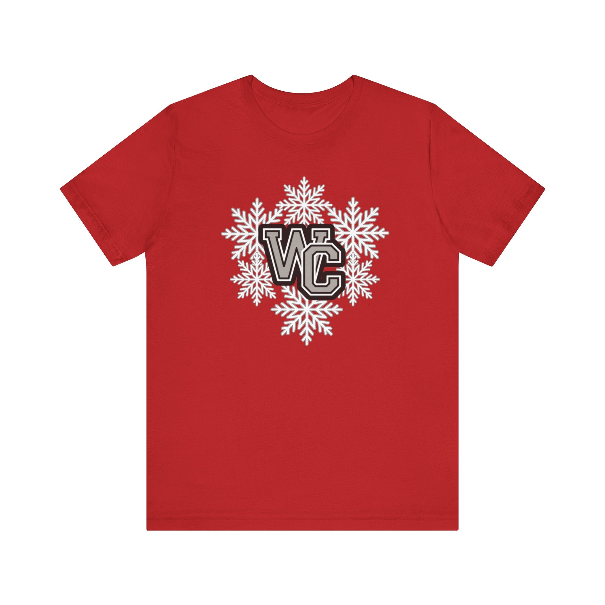 Adult Unisex Westerville Central Spirited Snowflake Graphic Short Sleeve Soft Tee