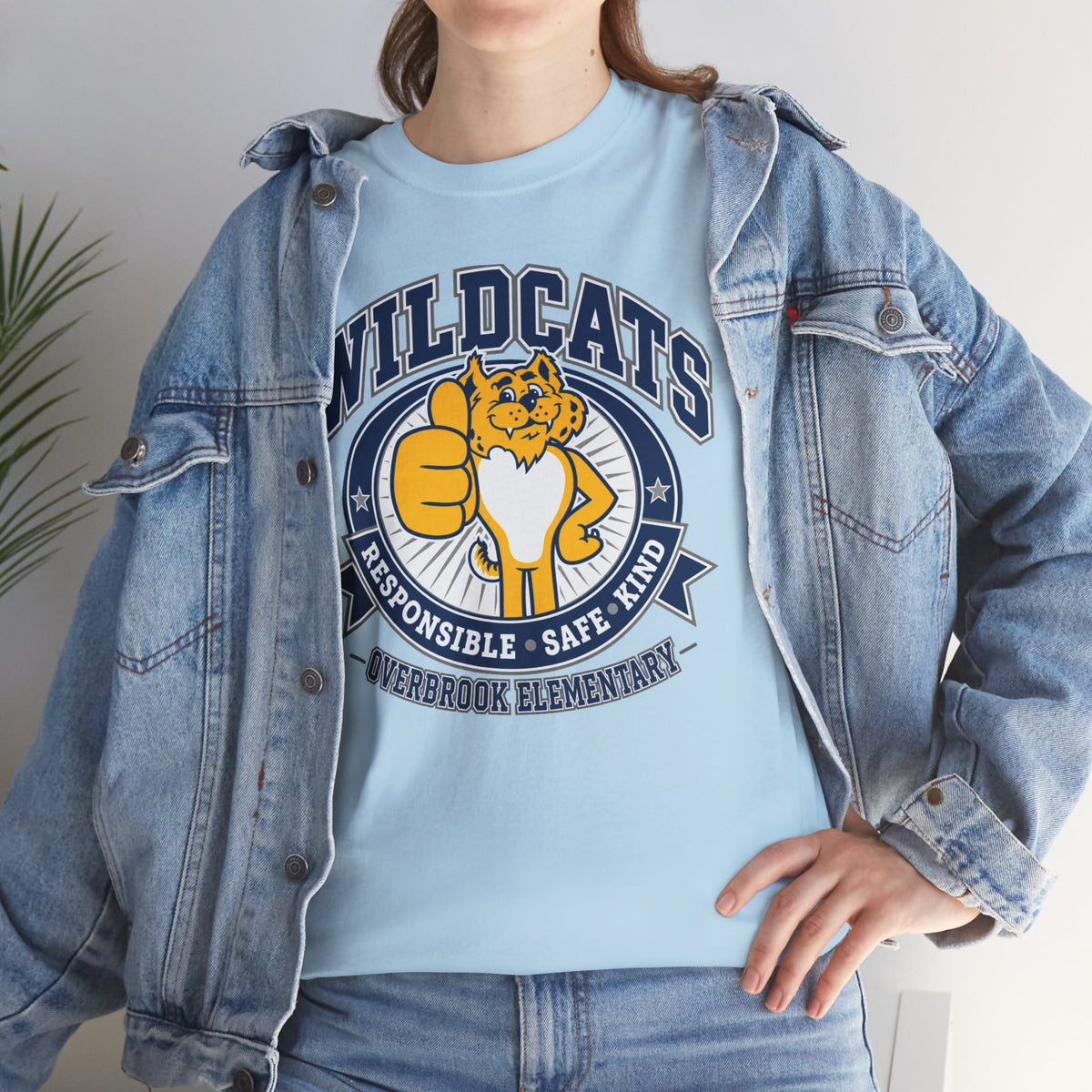 Adult Unisex Overbrook Elementary Wildcat Way Graphic Gildan Classic Tee