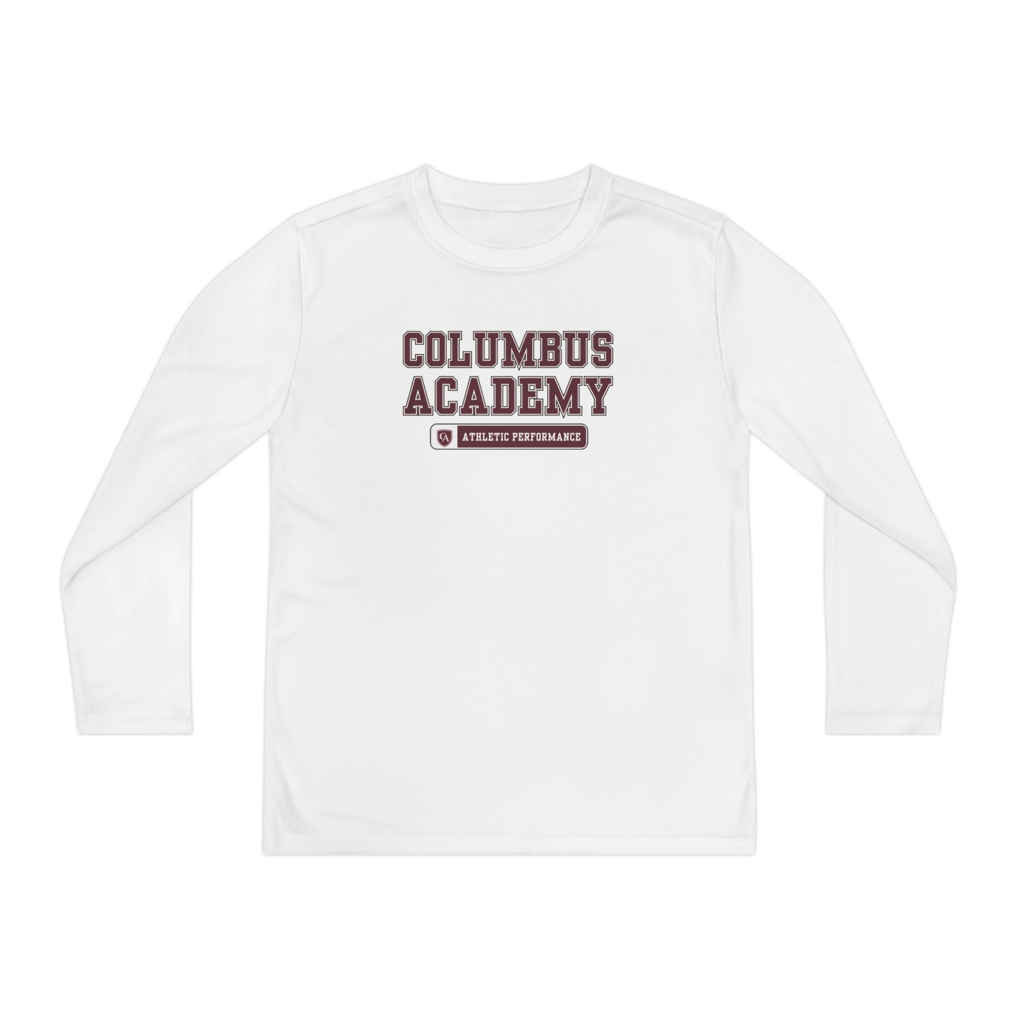 Youth Columbus Academy Athletic Performance Graphic Sport-Tek Competitor Performance Long Sleeve Tee