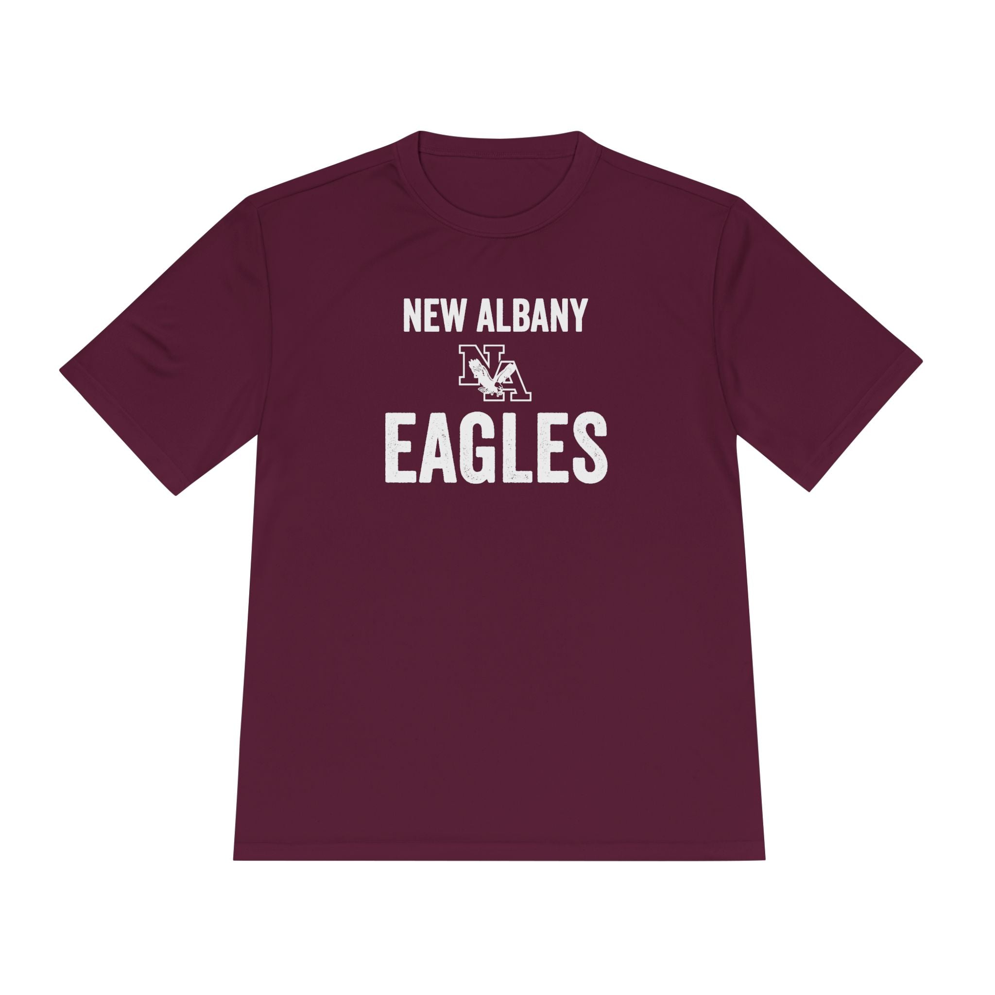 Adult Unisex Vintage Distressed New Albany Eagles Graphic Short Sleeve Performance Tee