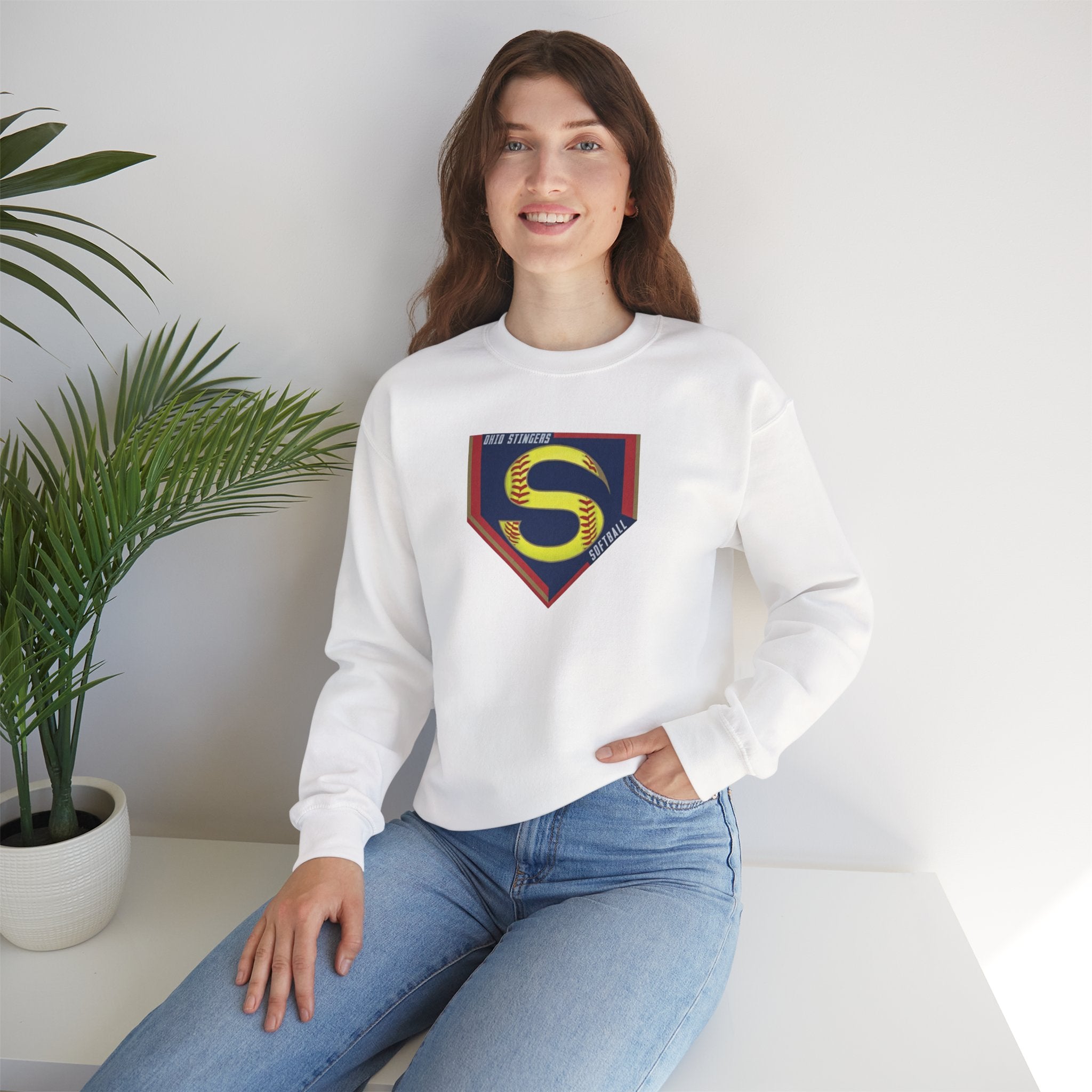Adult Unisex Stingers Softball Logo Graphic Sweatshirt