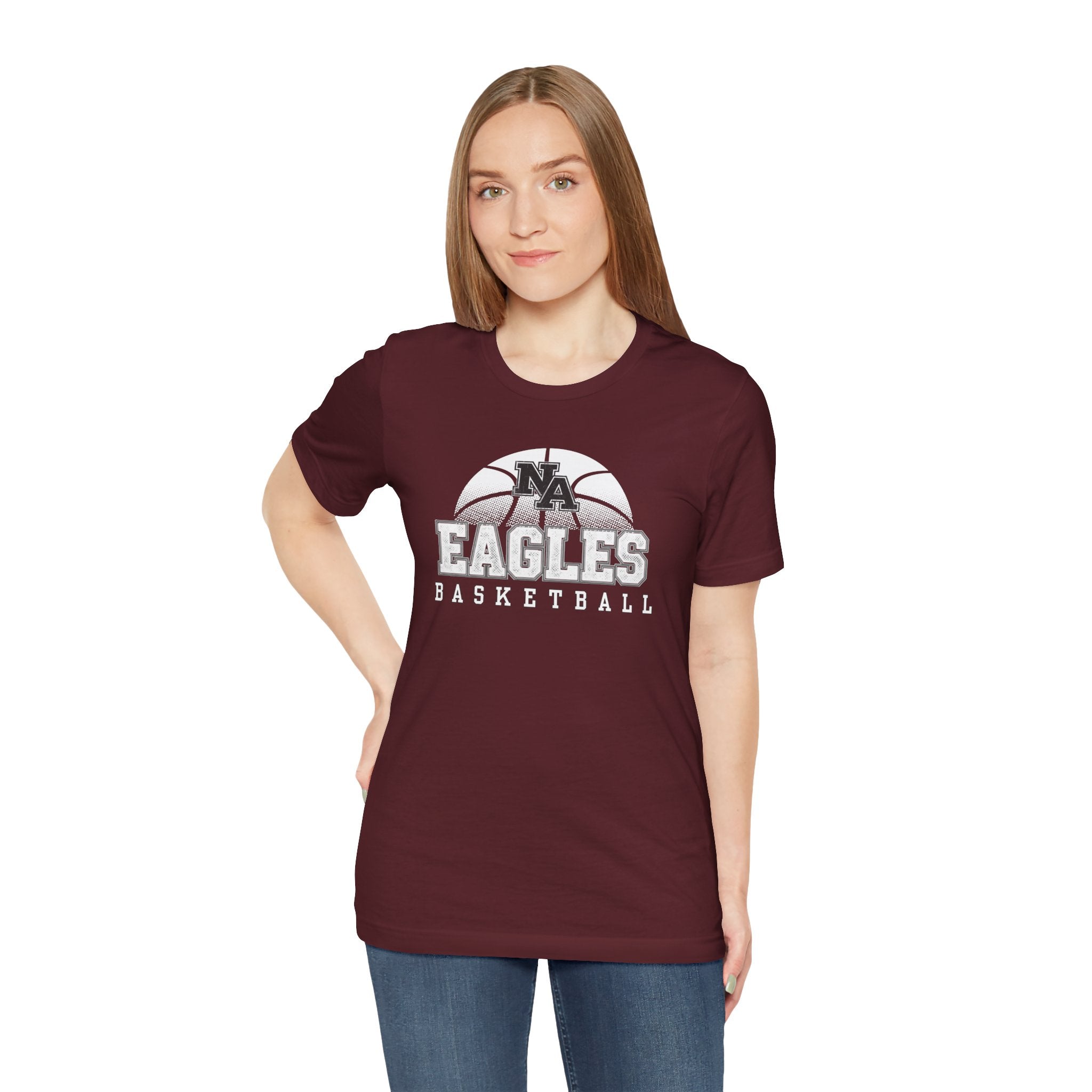 Adult Unisex New Albany Eagles Basketball Fast Break Graphic Short Sleeve Soft Tee