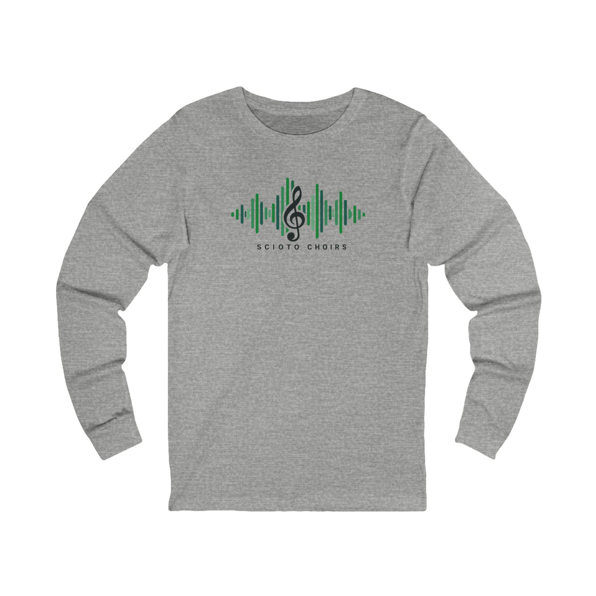 Adult Unisex Dublin Scioto Choirs Sound Wave Graphic Long Sleeve Bella + Canvas Soft Tee