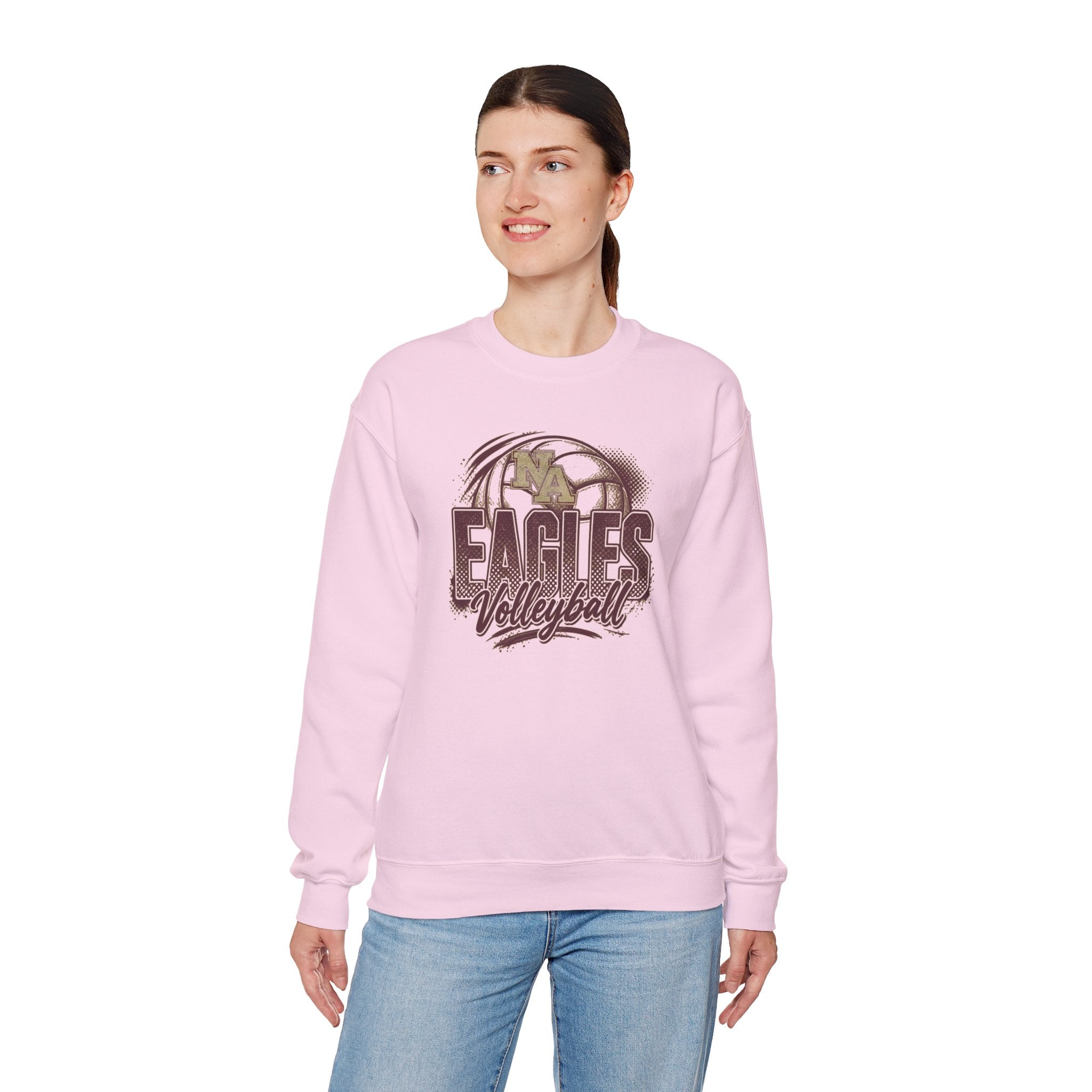 Adult Unisex New Albany Eagles Ombre Volleyball Graphic Sweatshirt