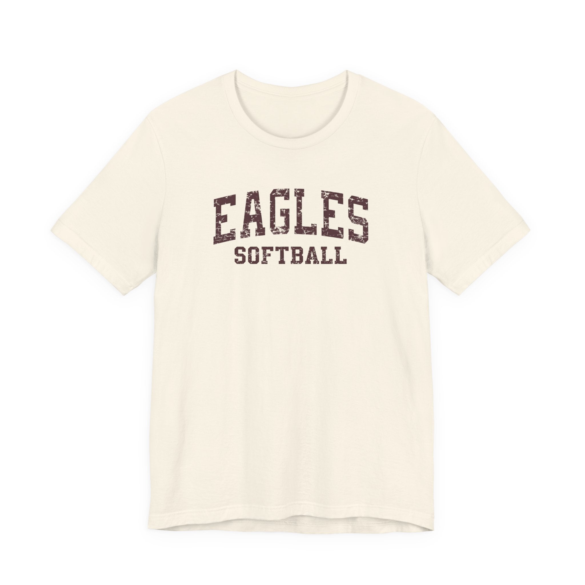 Adult Unisex New Albany Eagles Softball Vintage Distressed Graphic Short Sleeve Soft Tee