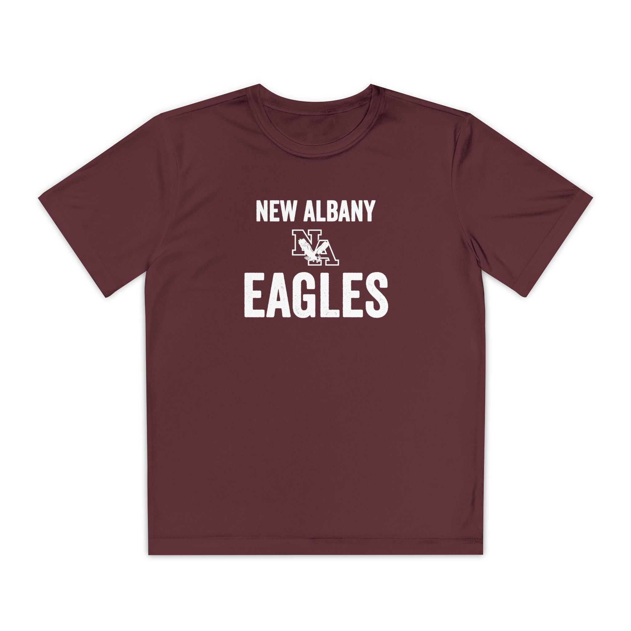 Youth Vintage Distressed New Albany Eagles Graphic Short Sleeve Performance Tee